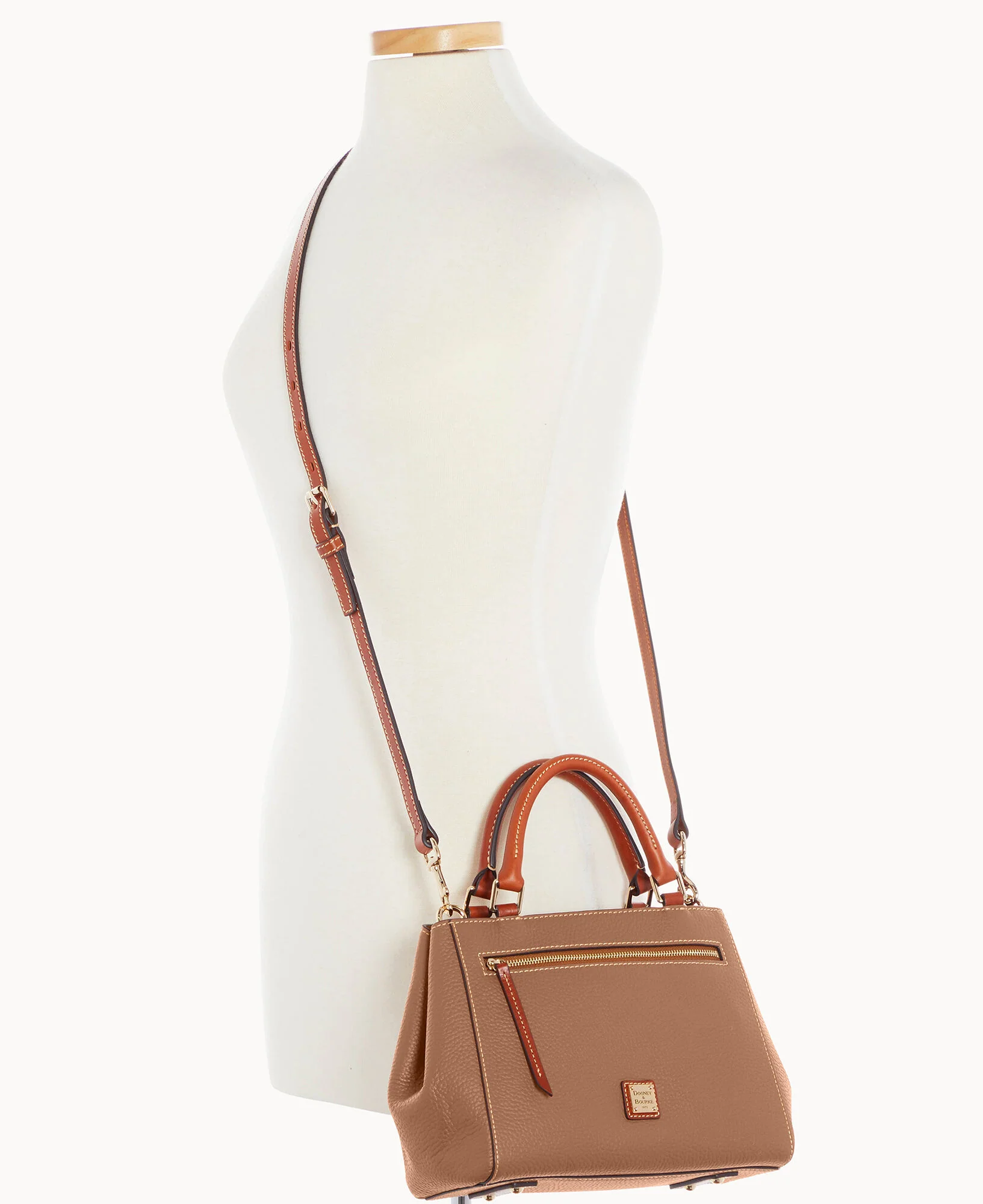 Pebble Grain Small Zip Satchel - Image 132