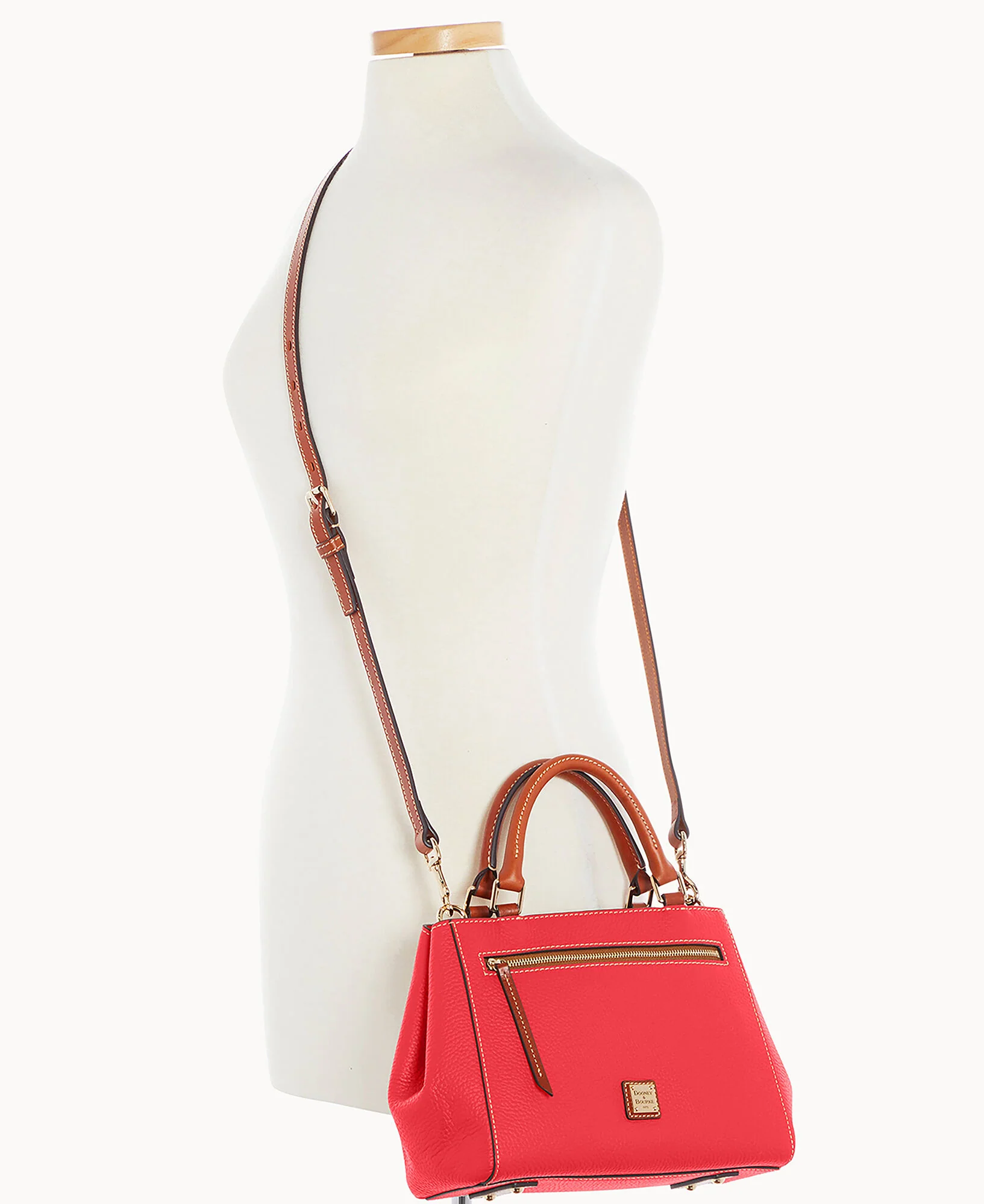 Pebble Grain Small Zip Satchel - Image 141