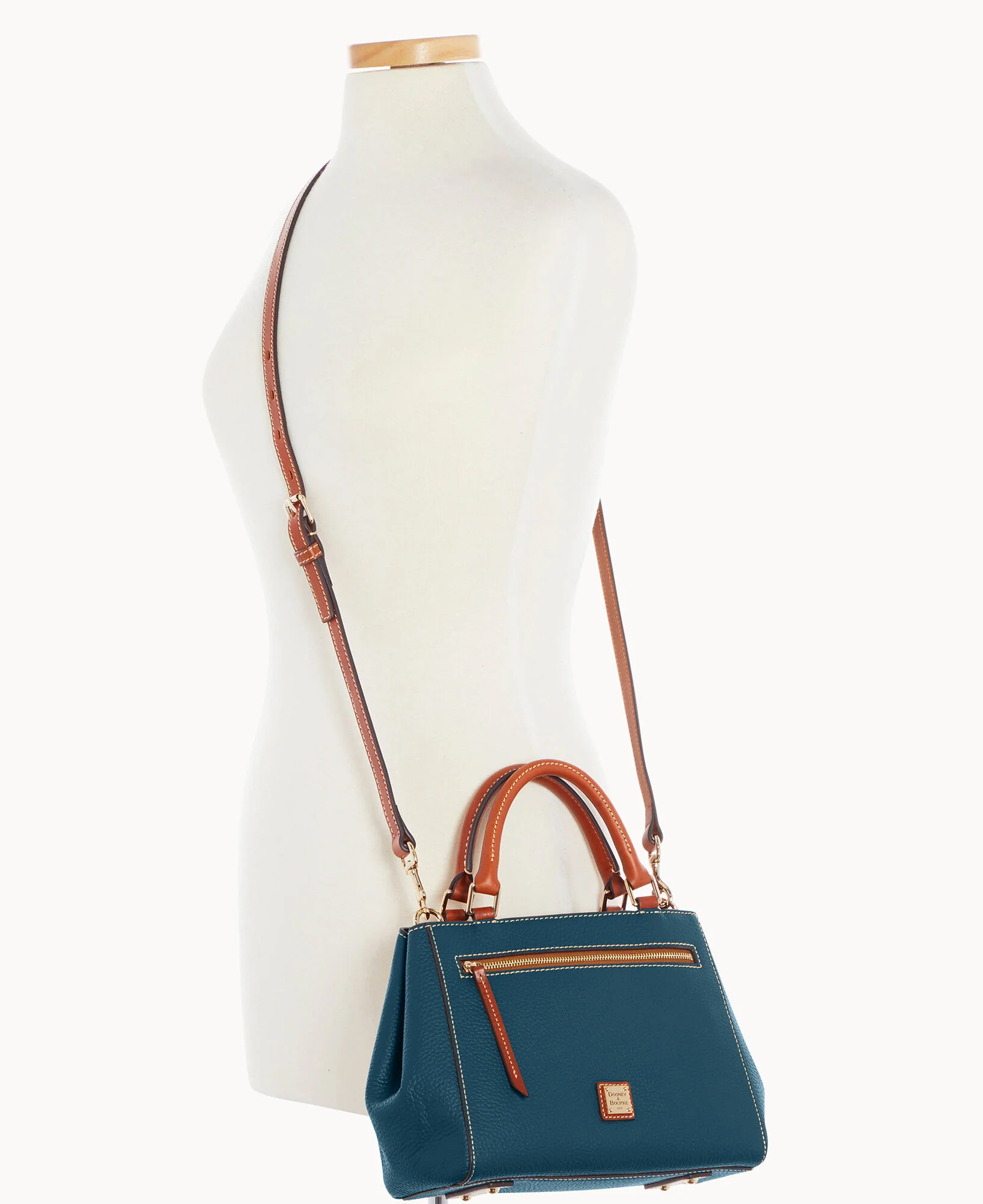 Pebble Grain Small Zip Satchel - Image 69
