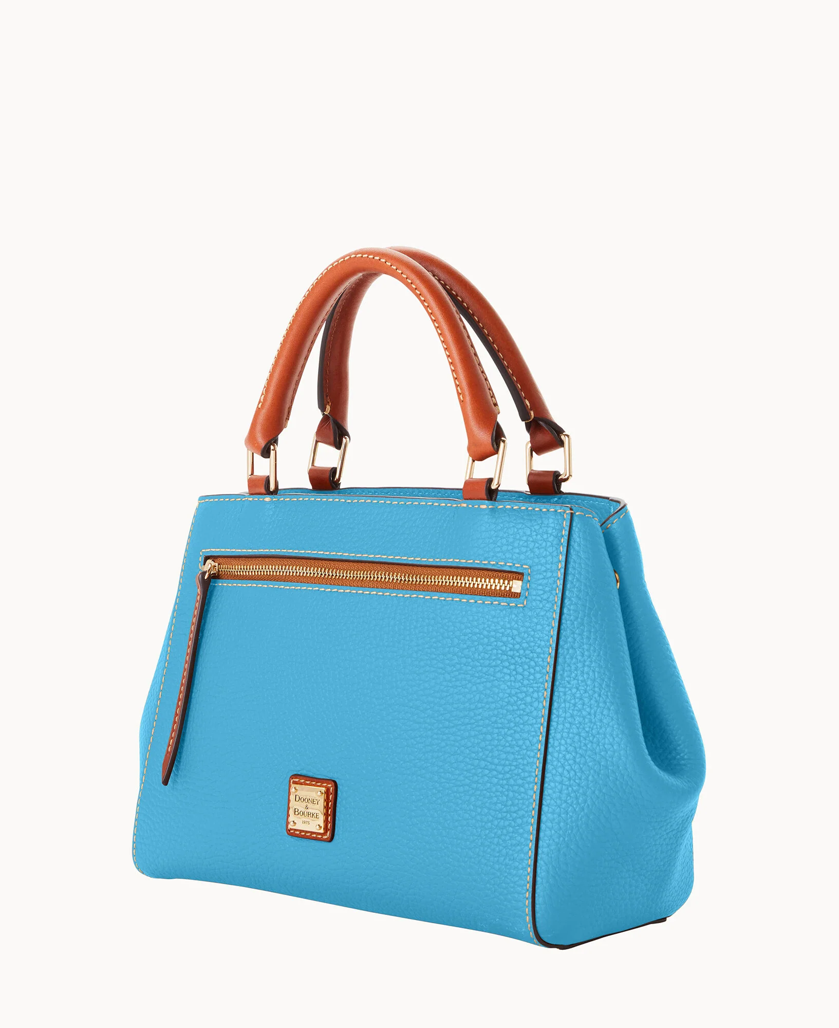 Pebble Grain Small Zip Satchel - Image 71