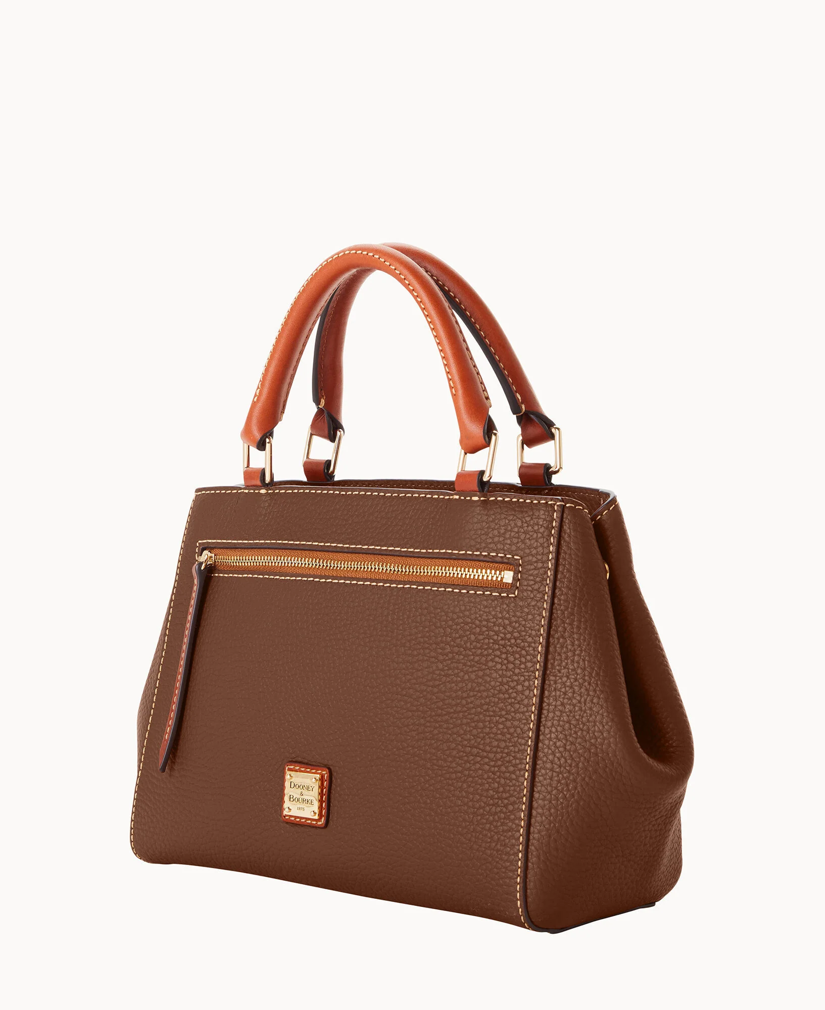 Pebble Grain Small Zip Satchel - Image 75