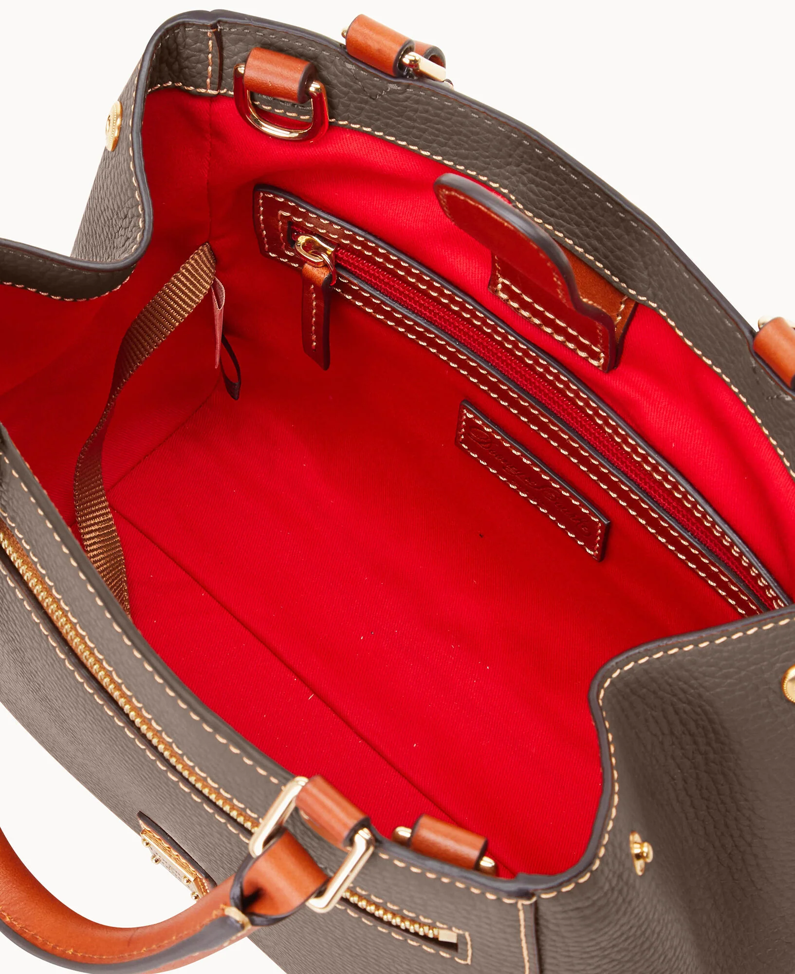 Pebble Grain Small Zip Satchel - Image 90