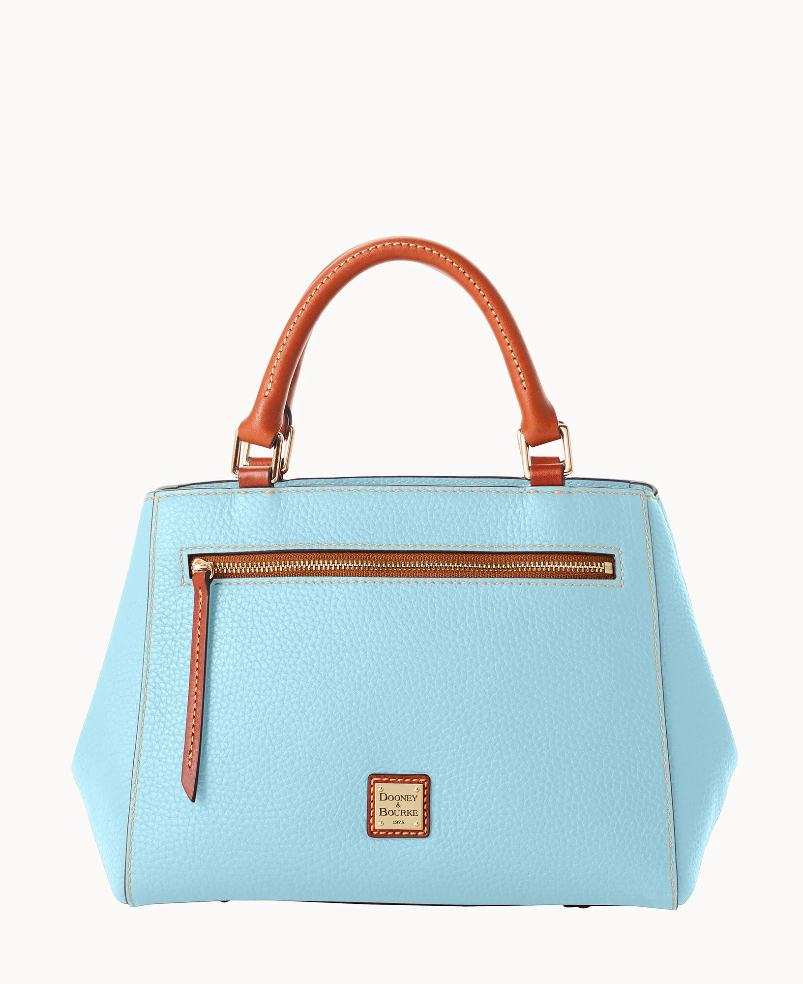 Pebble Grain Small Zip Satchel - Image 97