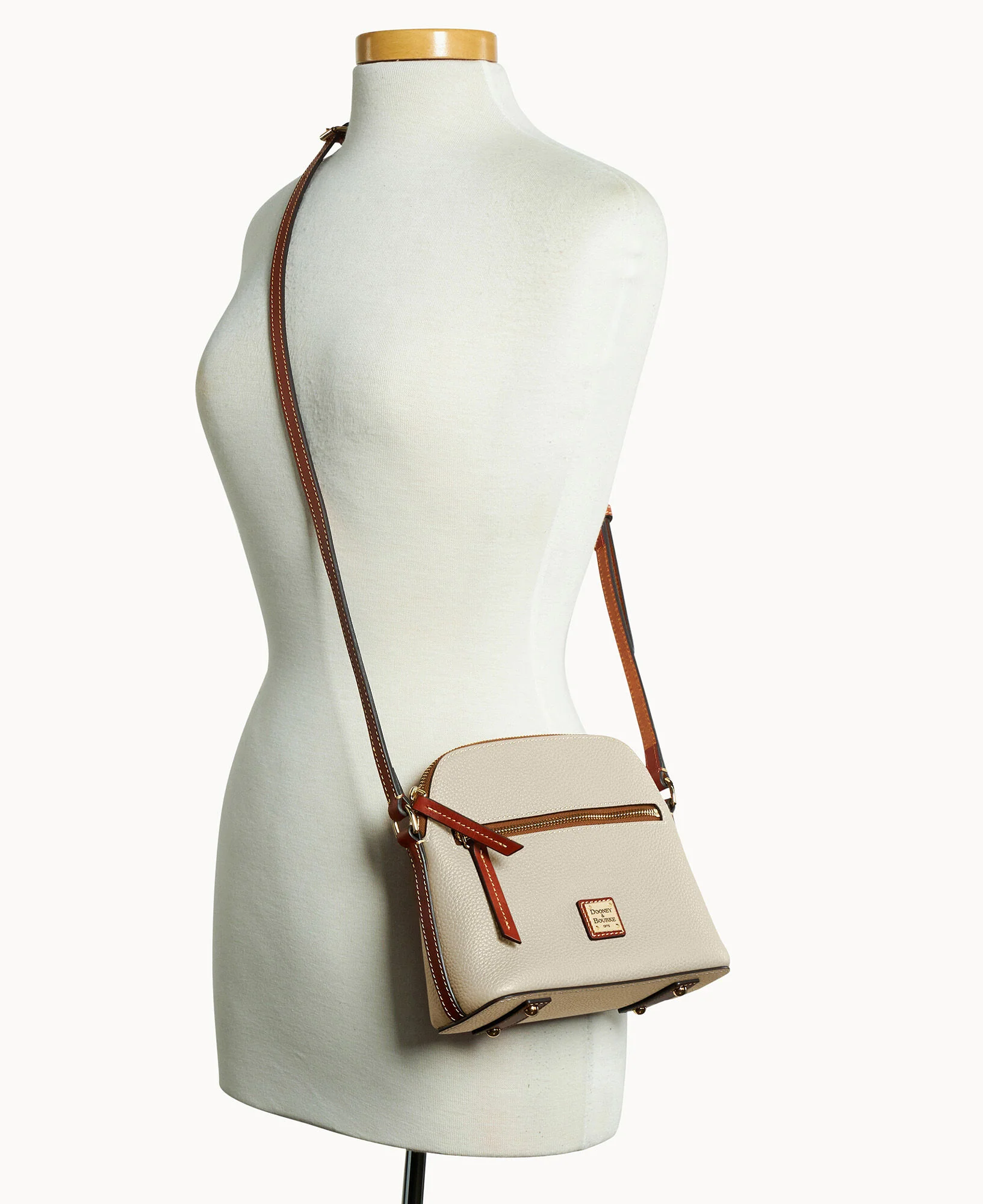 Pebble Grain Zip Domed Crossbody - Image 12