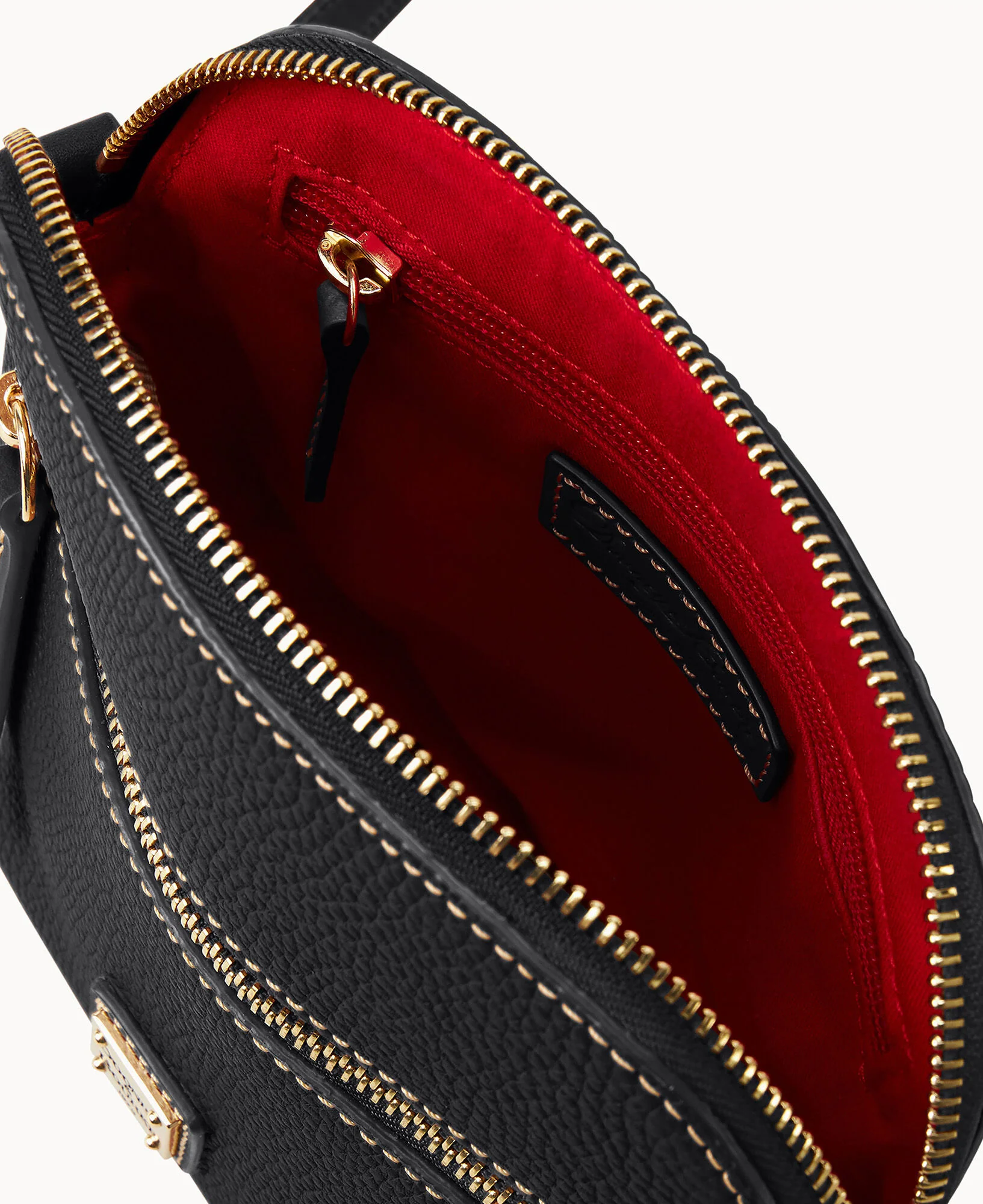Pebble Grain Zip Domed Crossbody - Image 3
