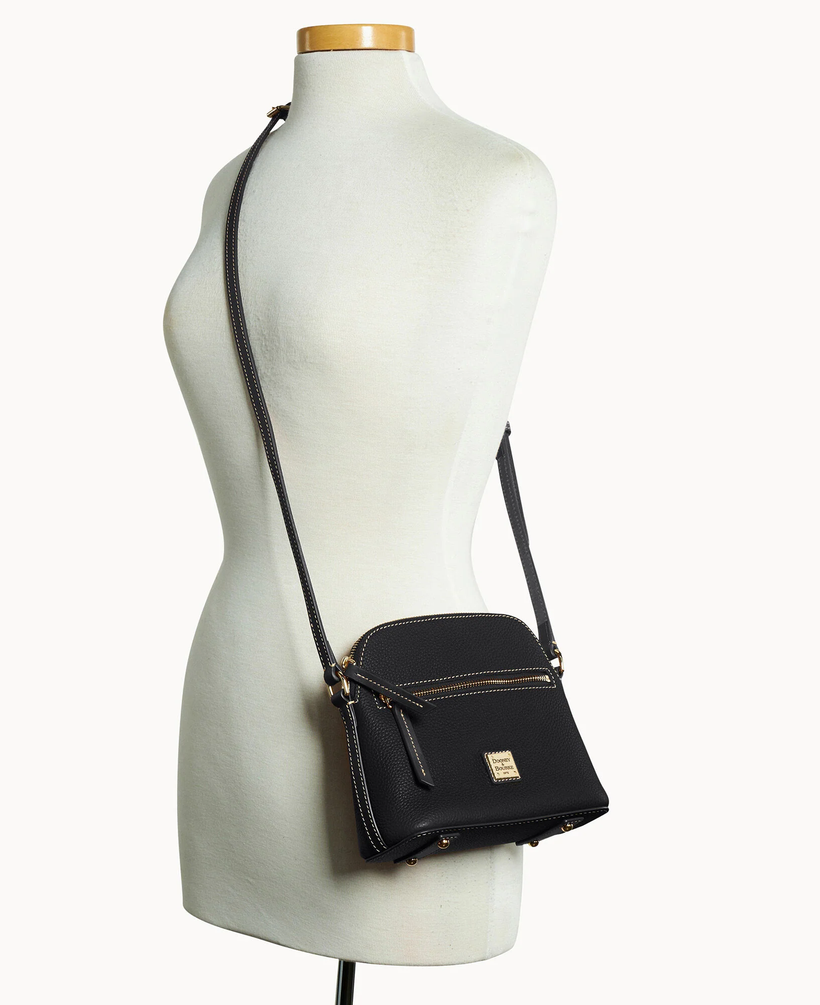 Pebble Grain Zip Domed Crossbody - Image 4