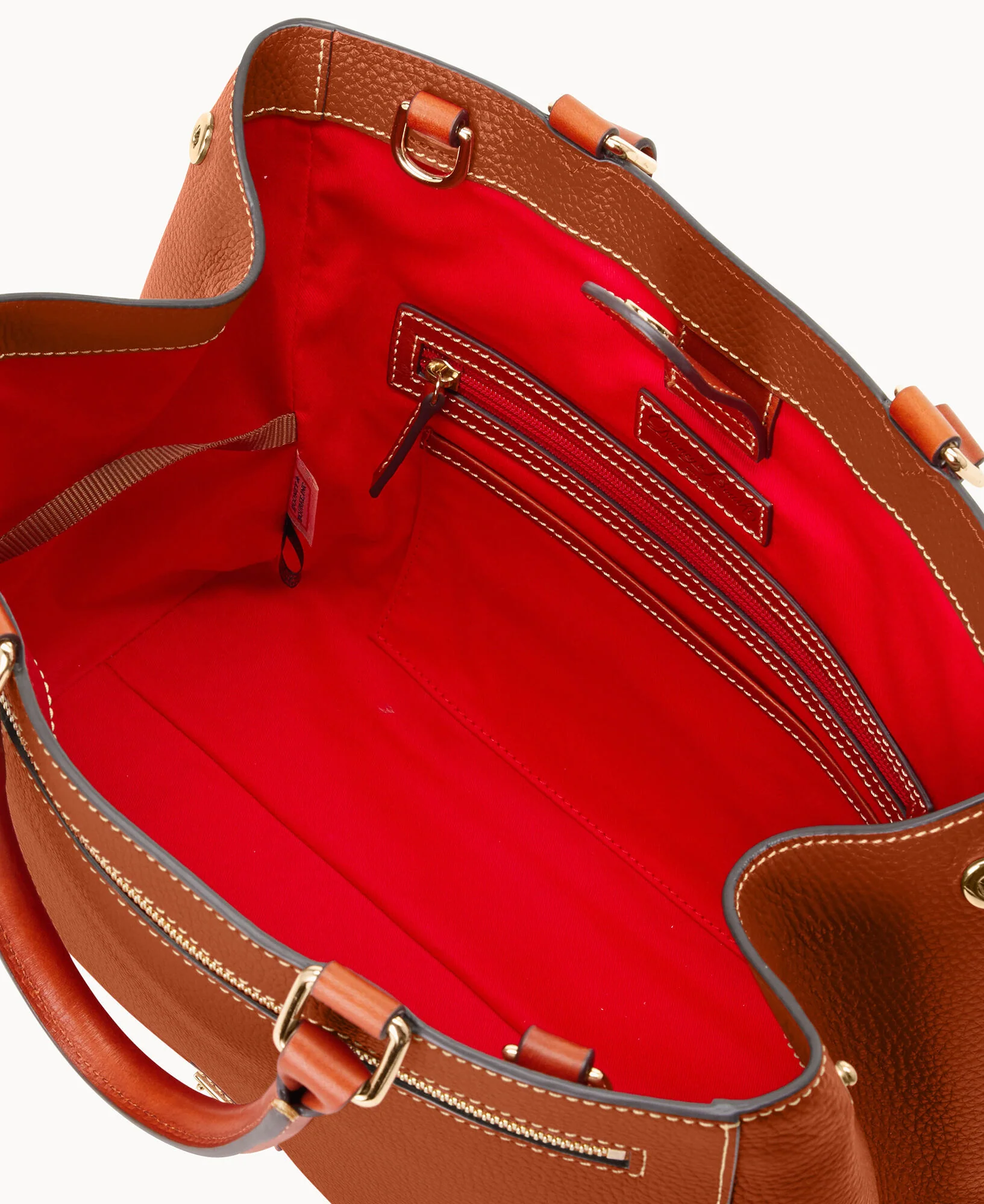 Pebble Grain Zip Satchel - Image 35