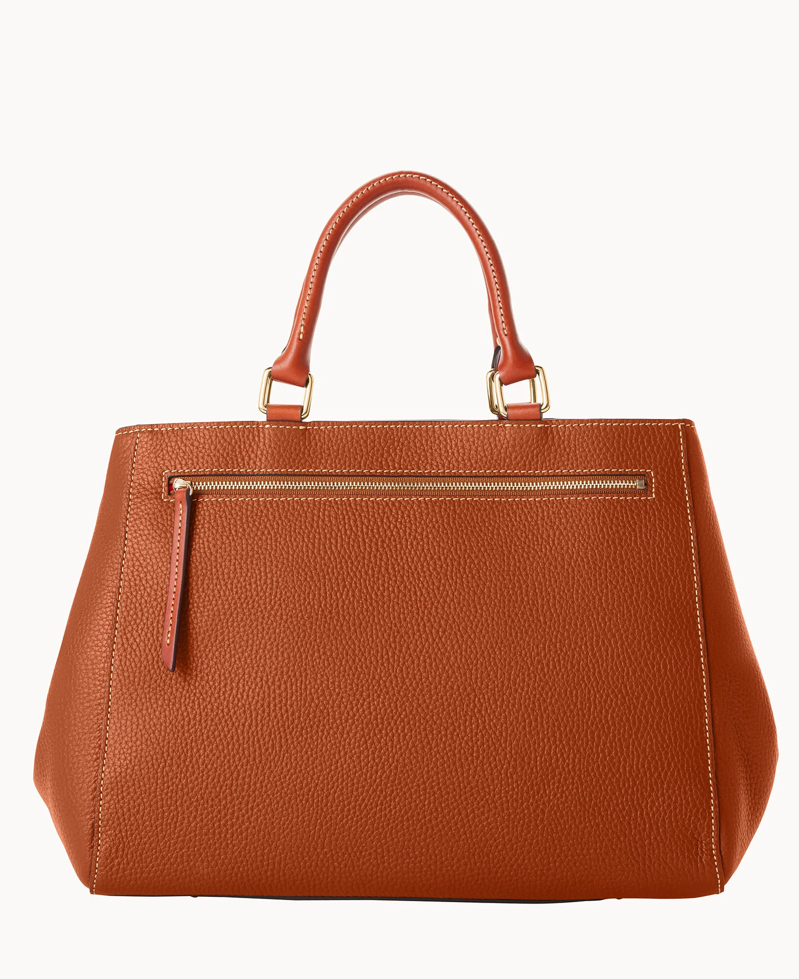 Pebble Grain Zip Satchel - Image 36