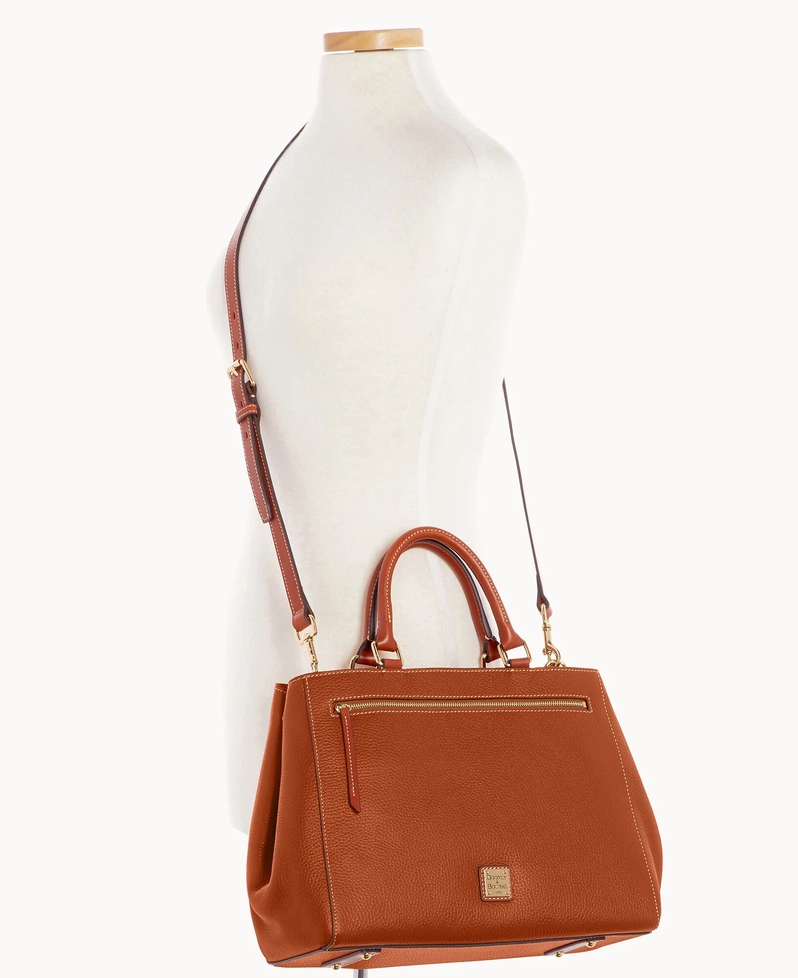 Pebble Grain Zip Satchel - Image 37