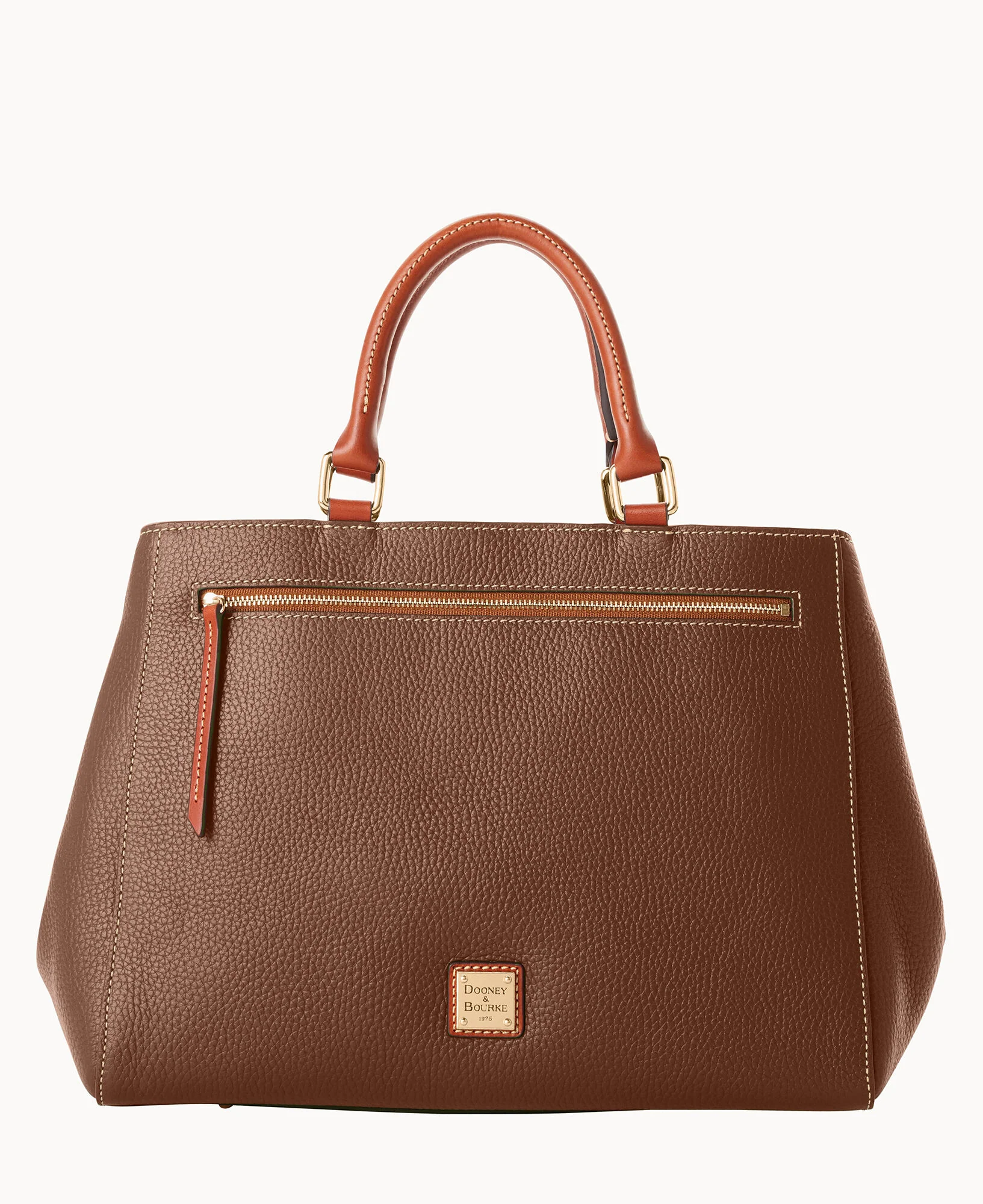 Pebble Grain Zip Satchel - Image 38