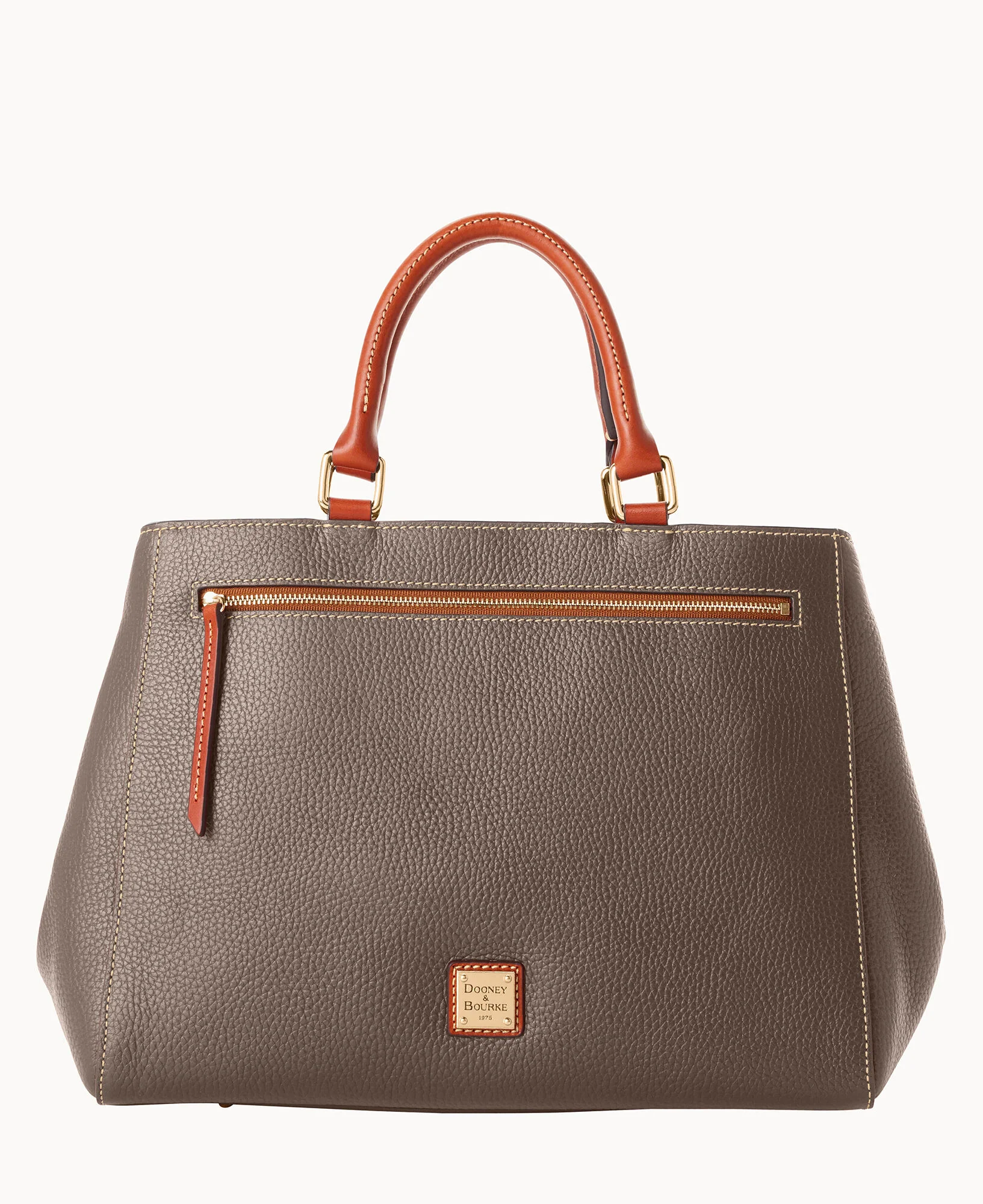 Pebble Grain Zip Satchel - Image 73