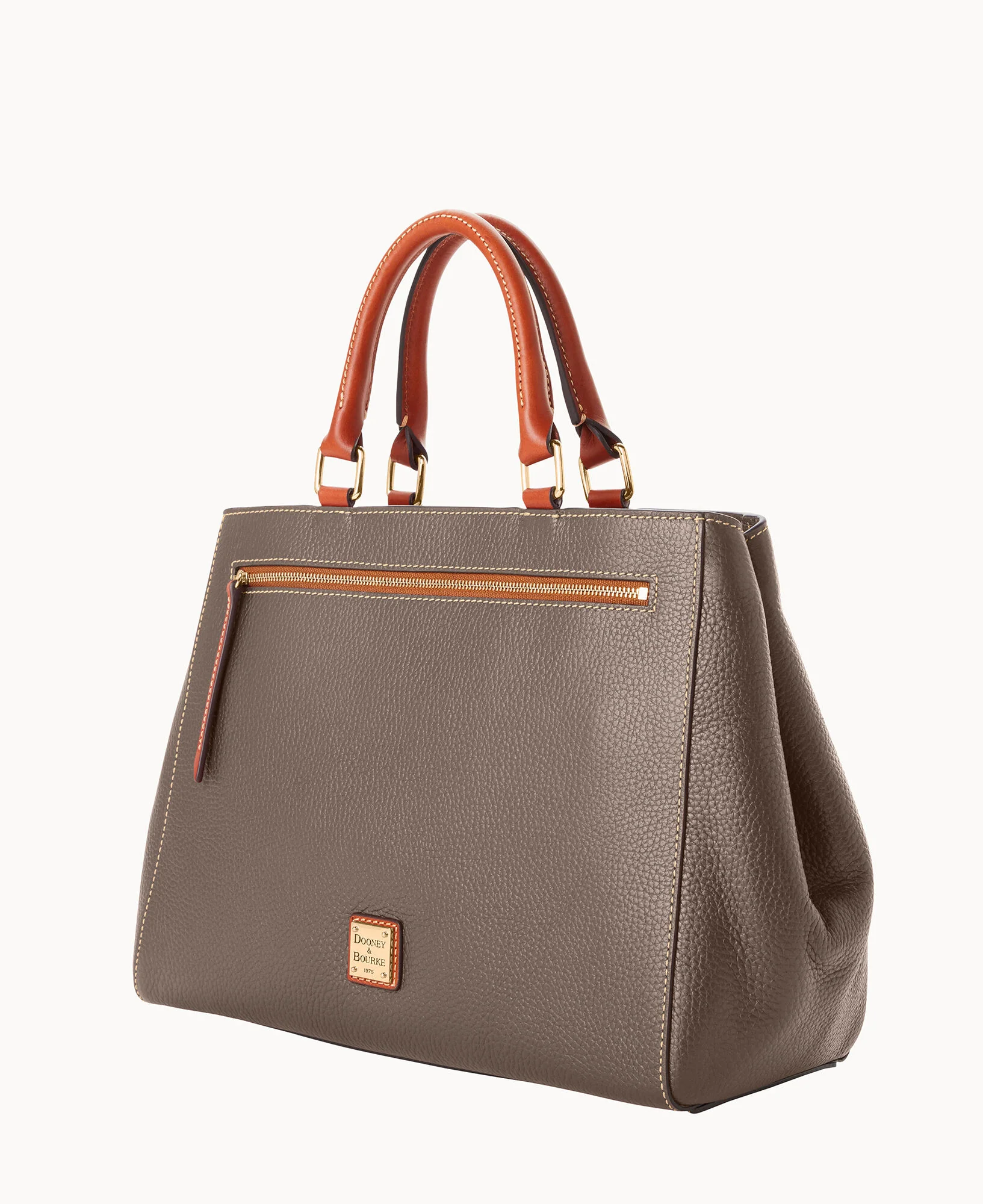 Pebble Grain Zip Satchel - Image 74
