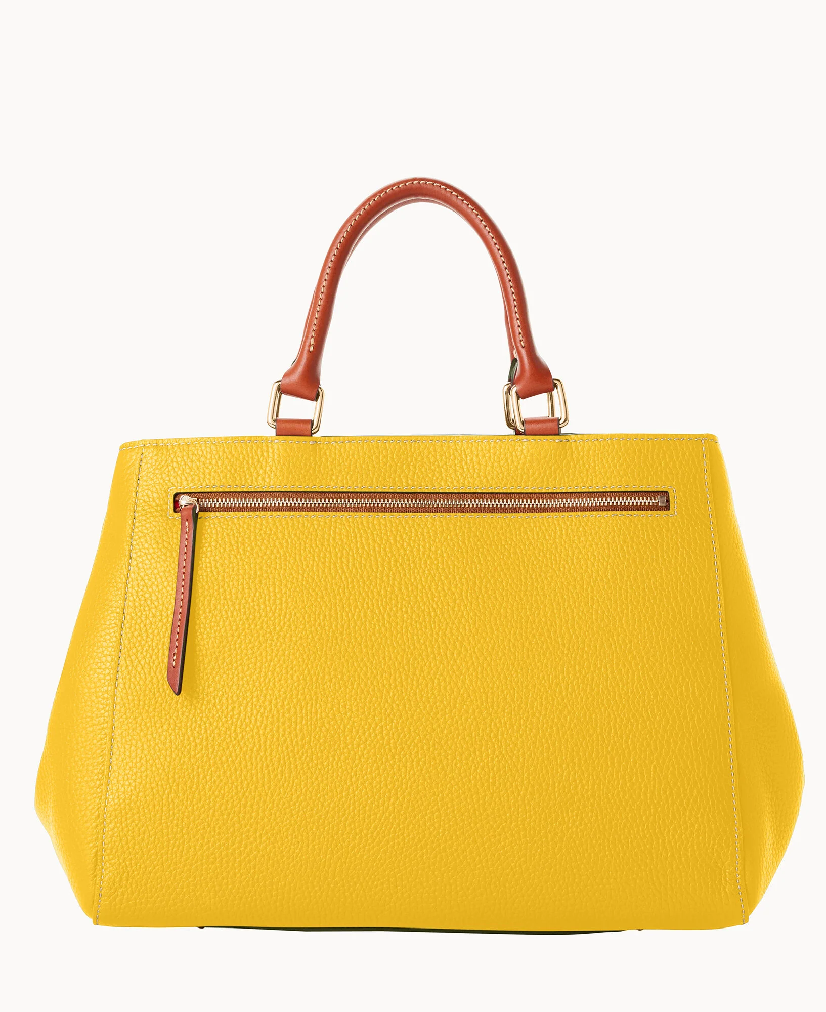 Pebble Grain Zip Satchel - Image 86