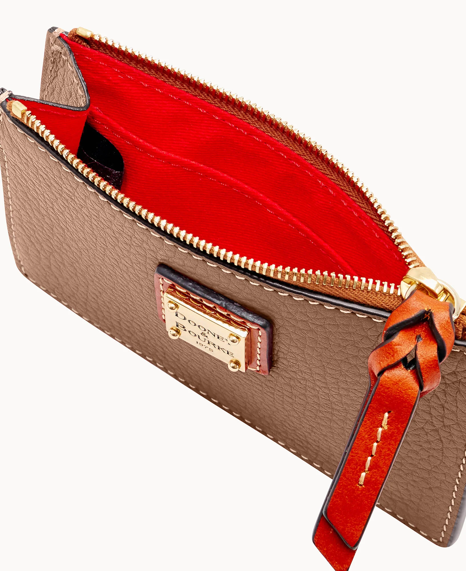 Pebble Grain Zip Top Card Case Wristlet - Image 103