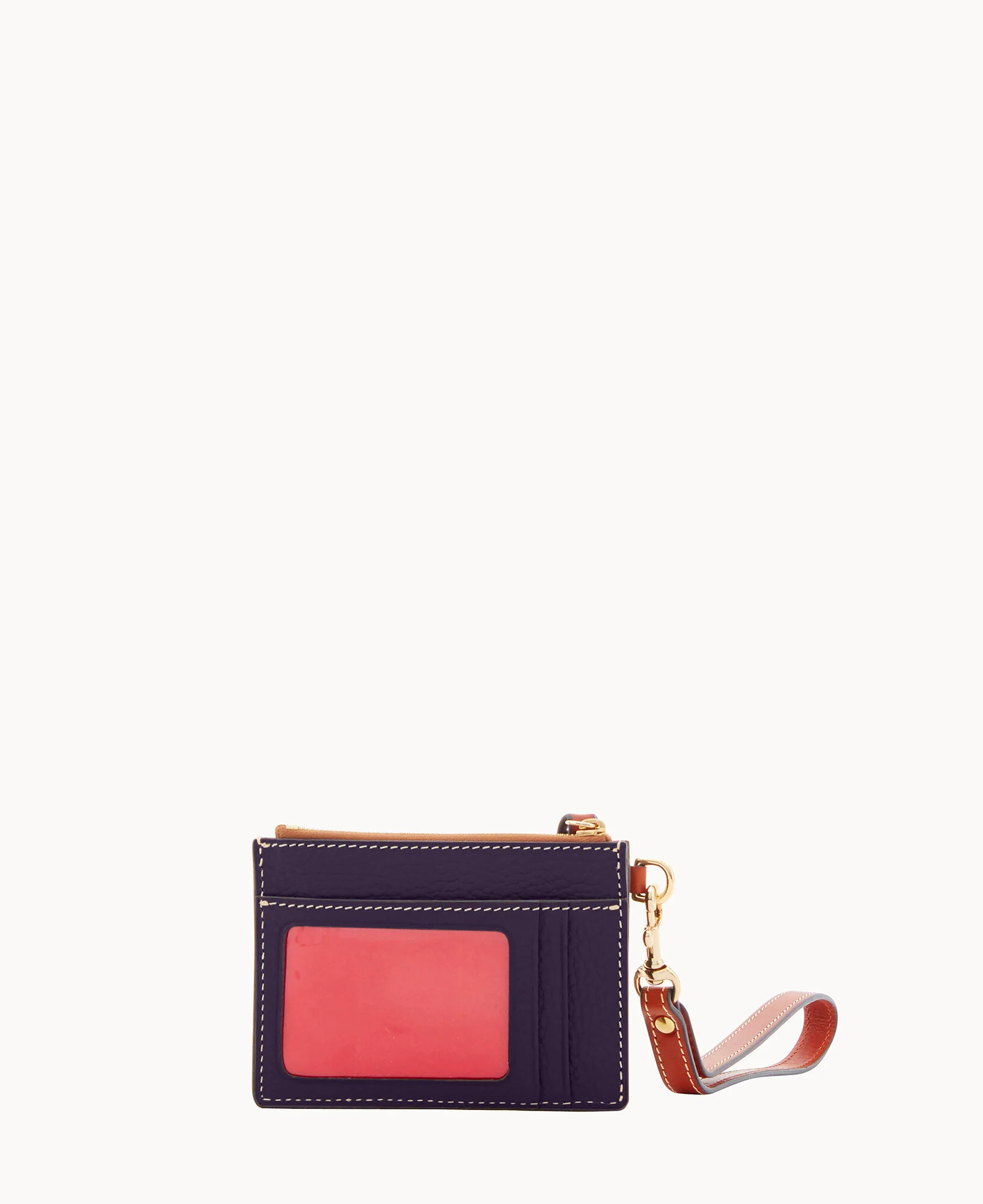 Pebble Grain Zip Top Card Case Wristlet - Image 122