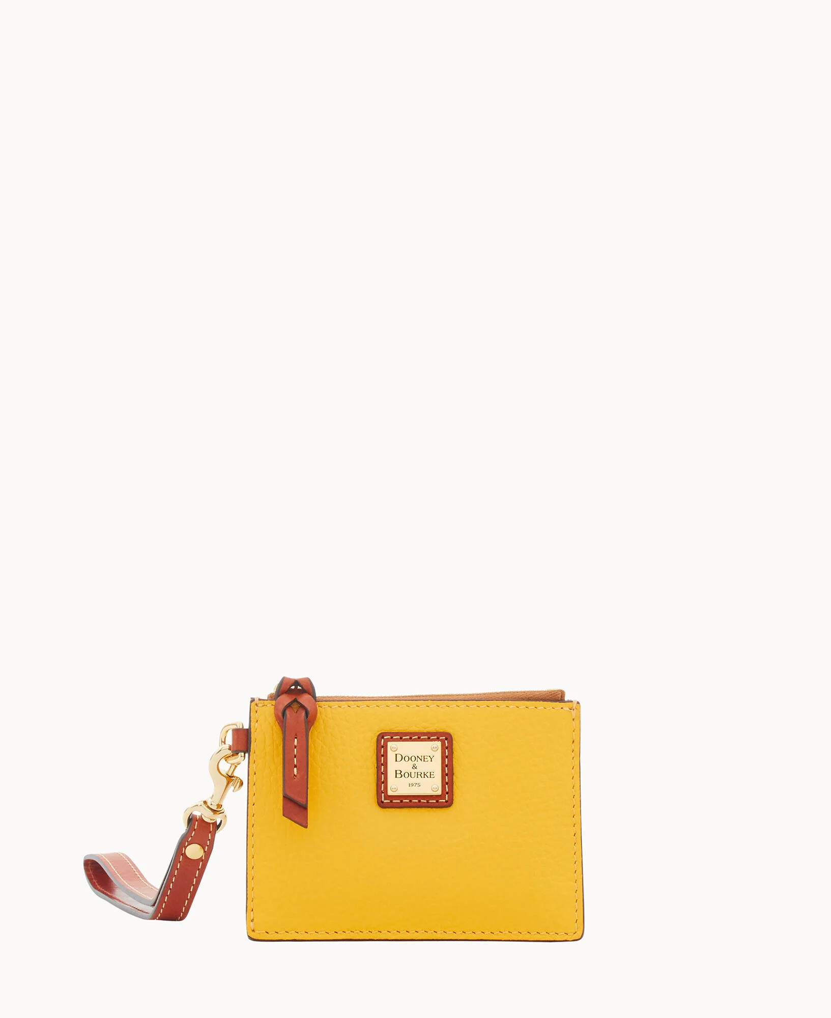 Pebble Grain Zip Top Card Case Wristlet - Image 123