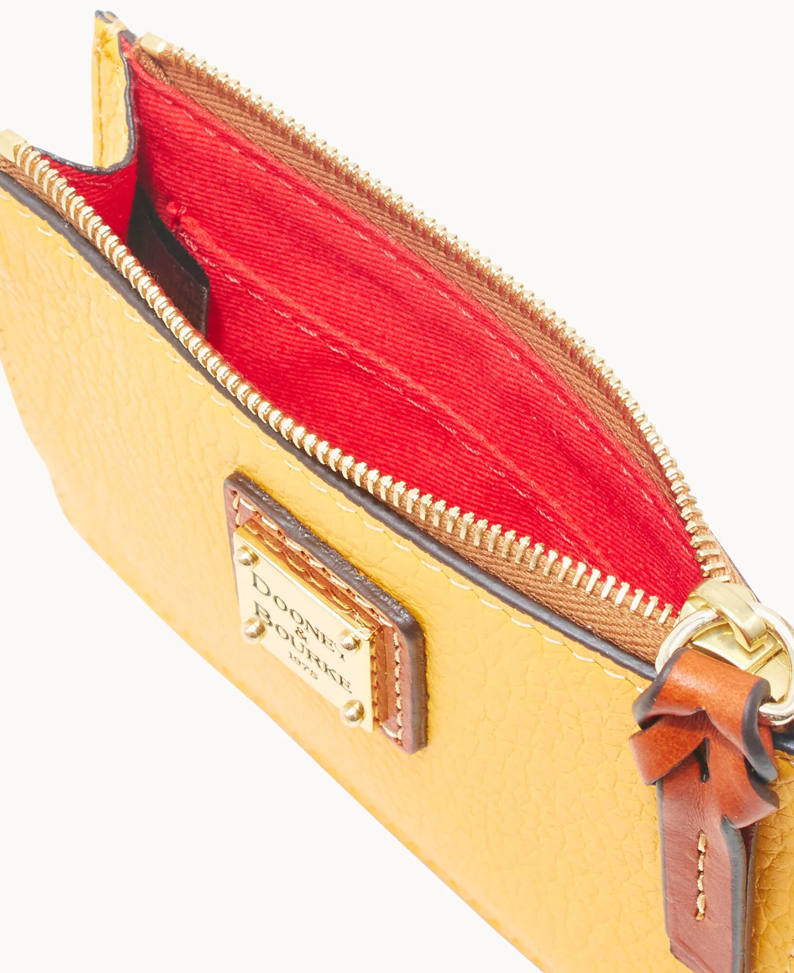 Pebble Grain Zip Top Card Case Wristlet - Image 125