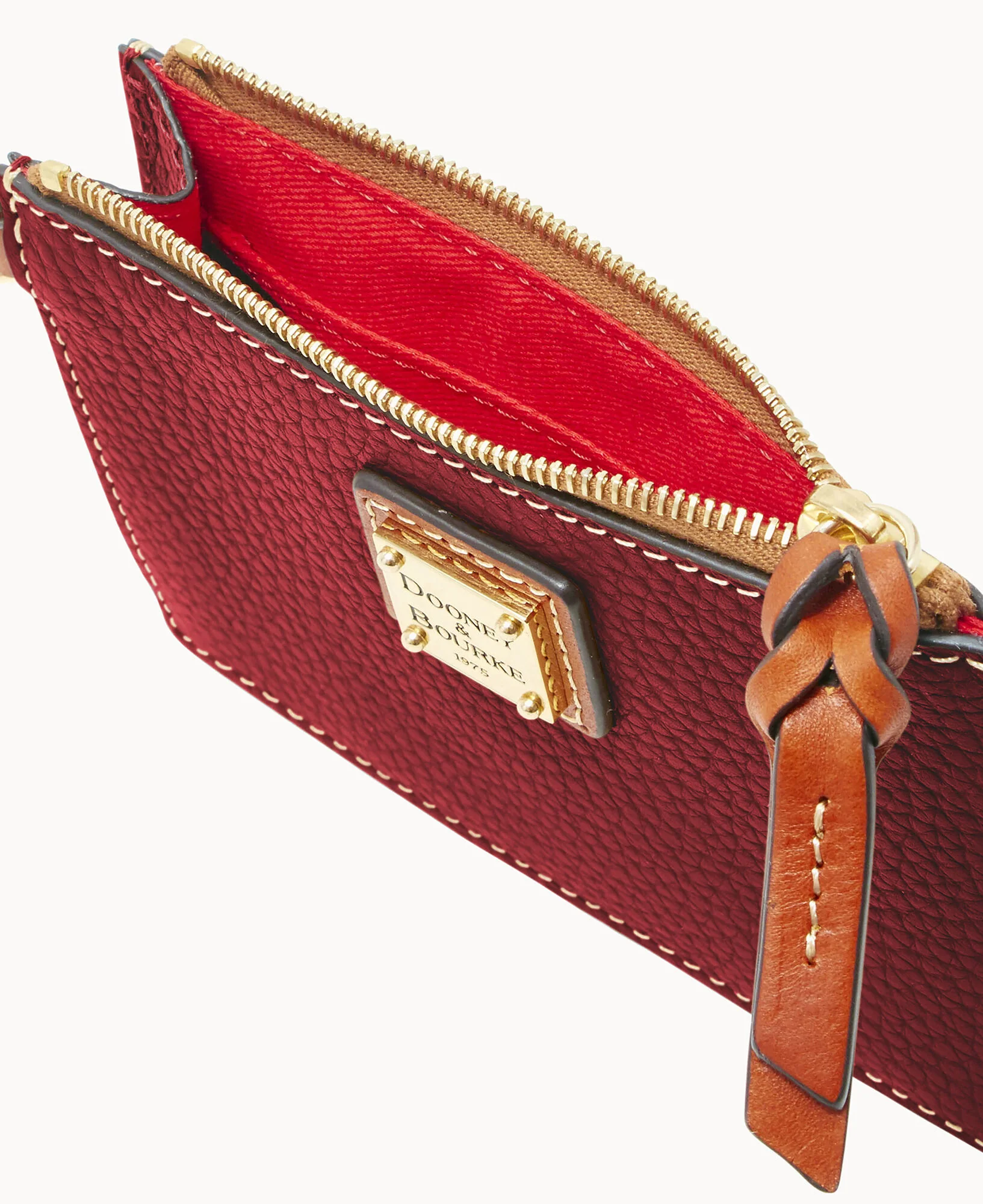 Pebble Grain Zip Top Card Case Wristlet - Image 49