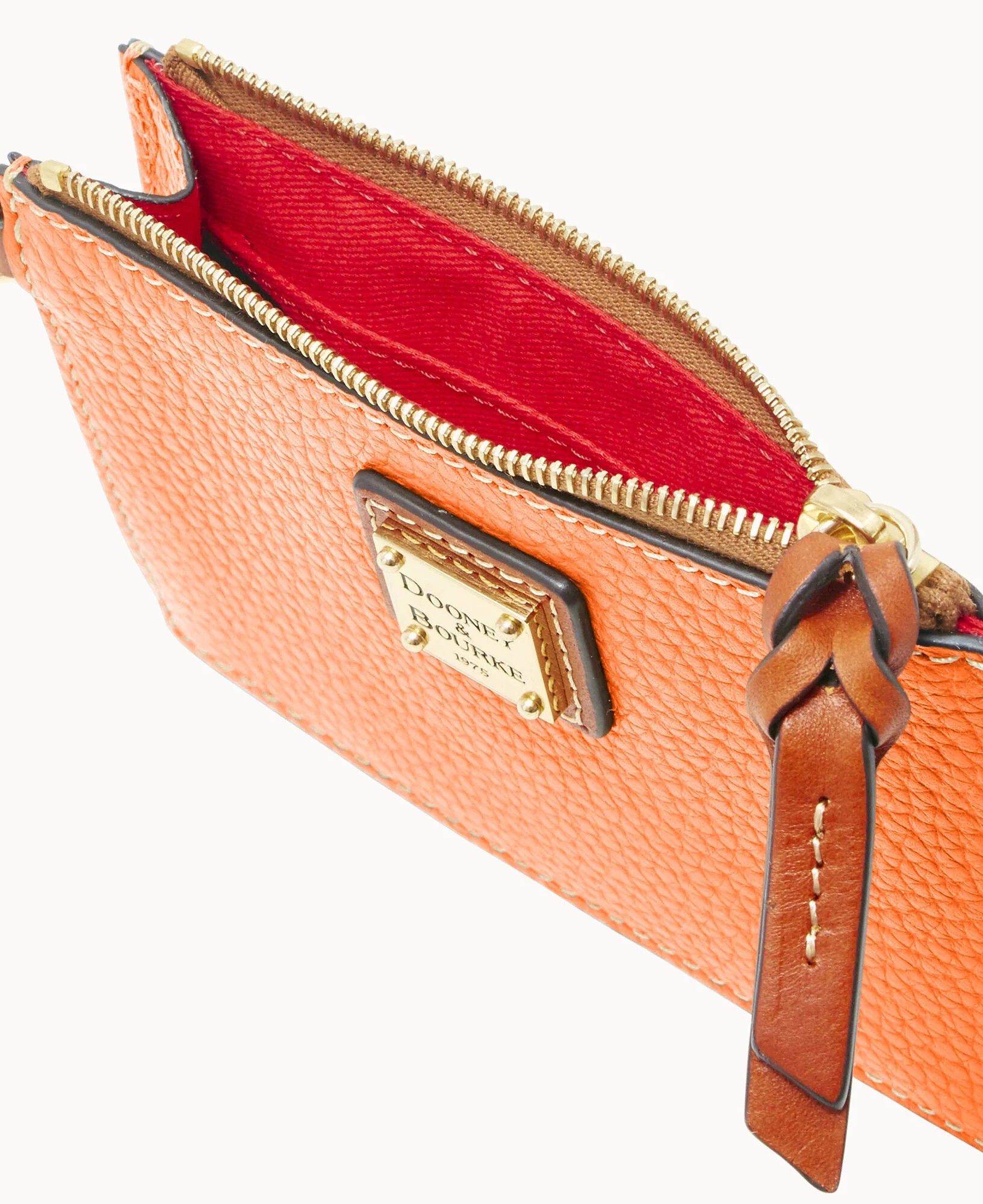 Pebble Grain Zip Top Card Case Wristlet - Image 52