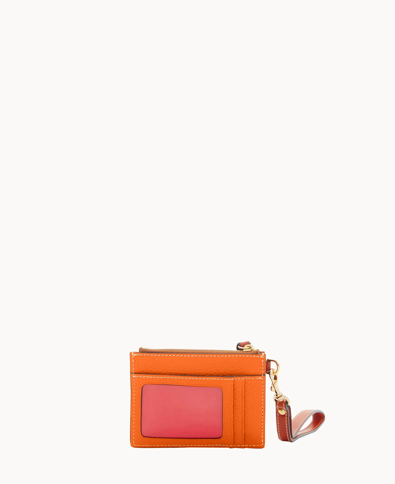 Pebble Grain Zip Top Card Case Wristlet - Image 53