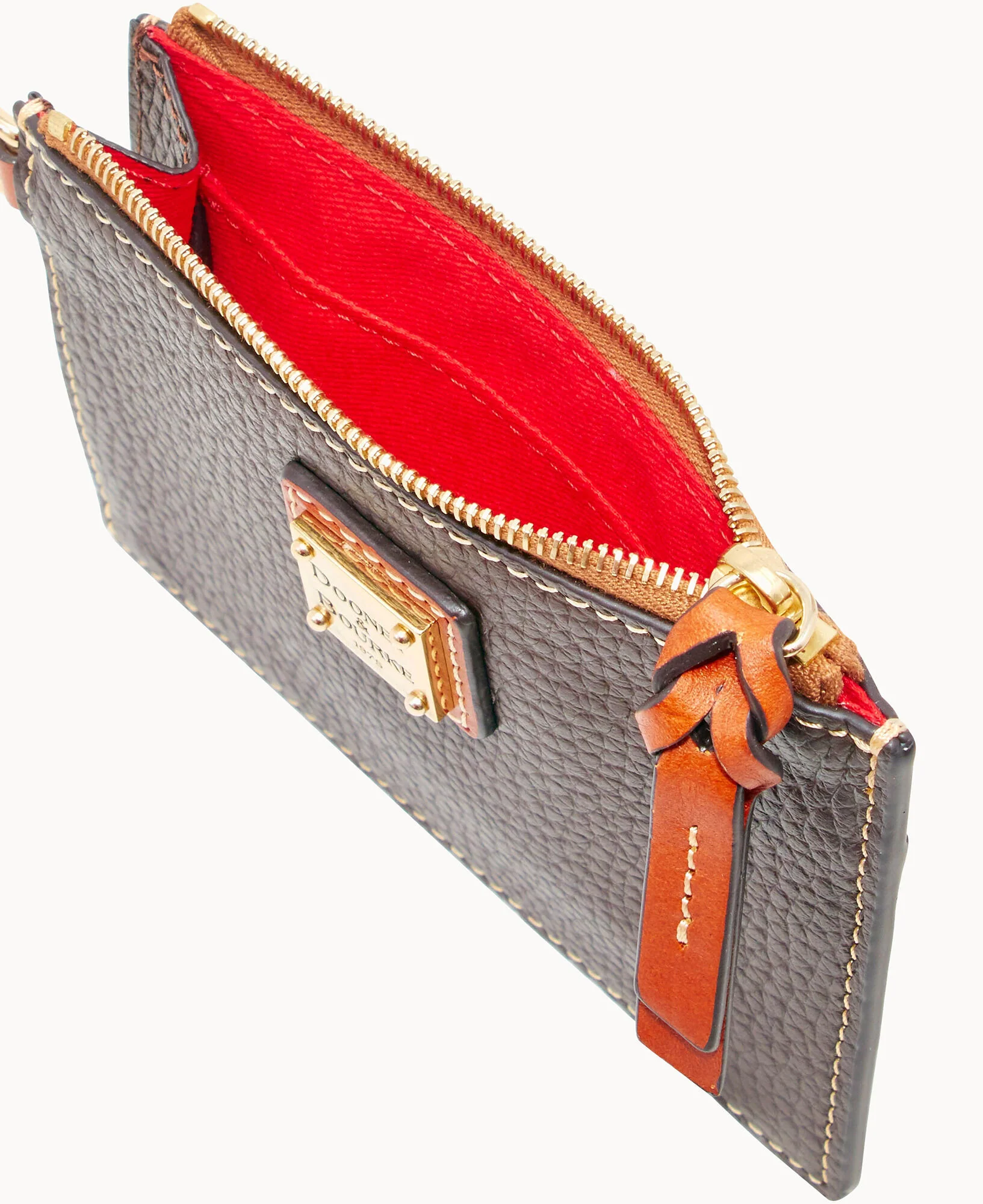Pebble Grain Zip Top Card Case Wristlet - Image 55