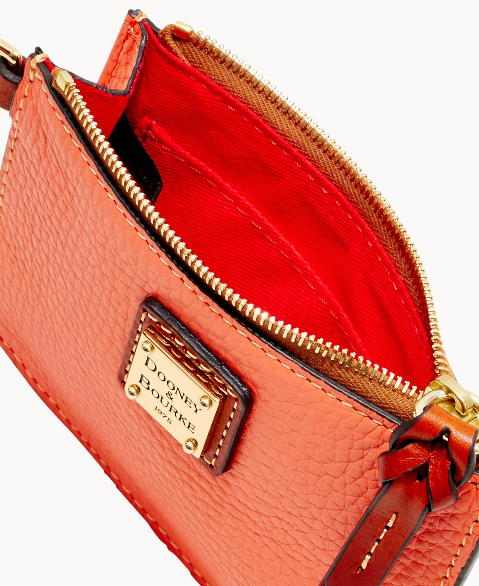 Pebble Grain Zip Top Card Case Wristlet - Image 58