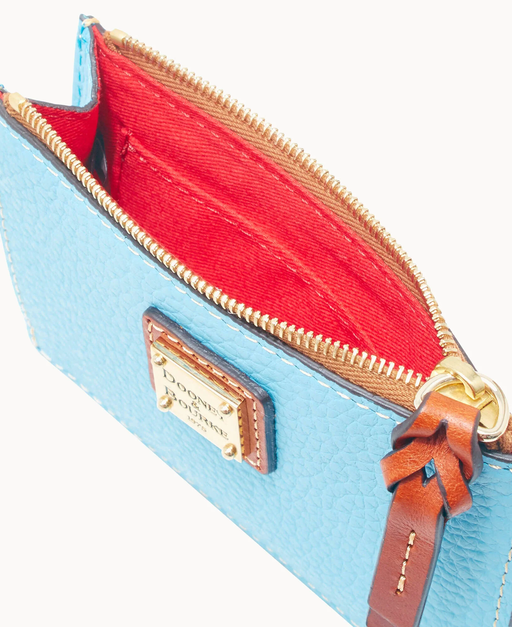 Pebble Grain Zip Top Card Case Wristlet - Image 70