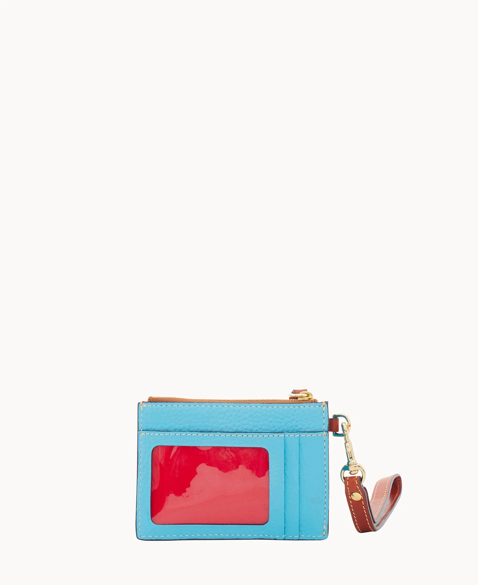 Pebble Grain Zip Top Card Case Wristlet - Image 71