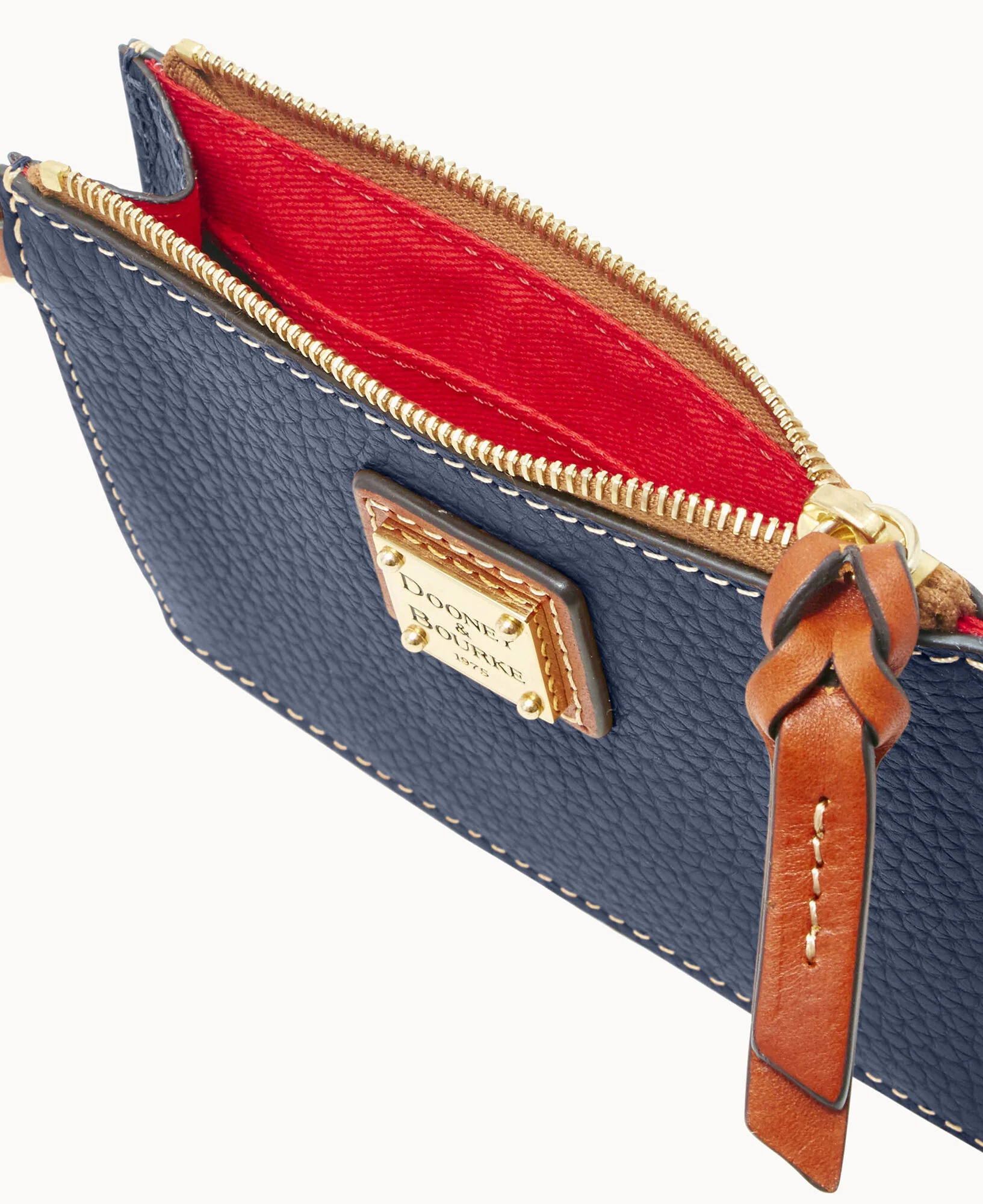 Pebble Grain Zip Top Card Case Wristlet - Image 76