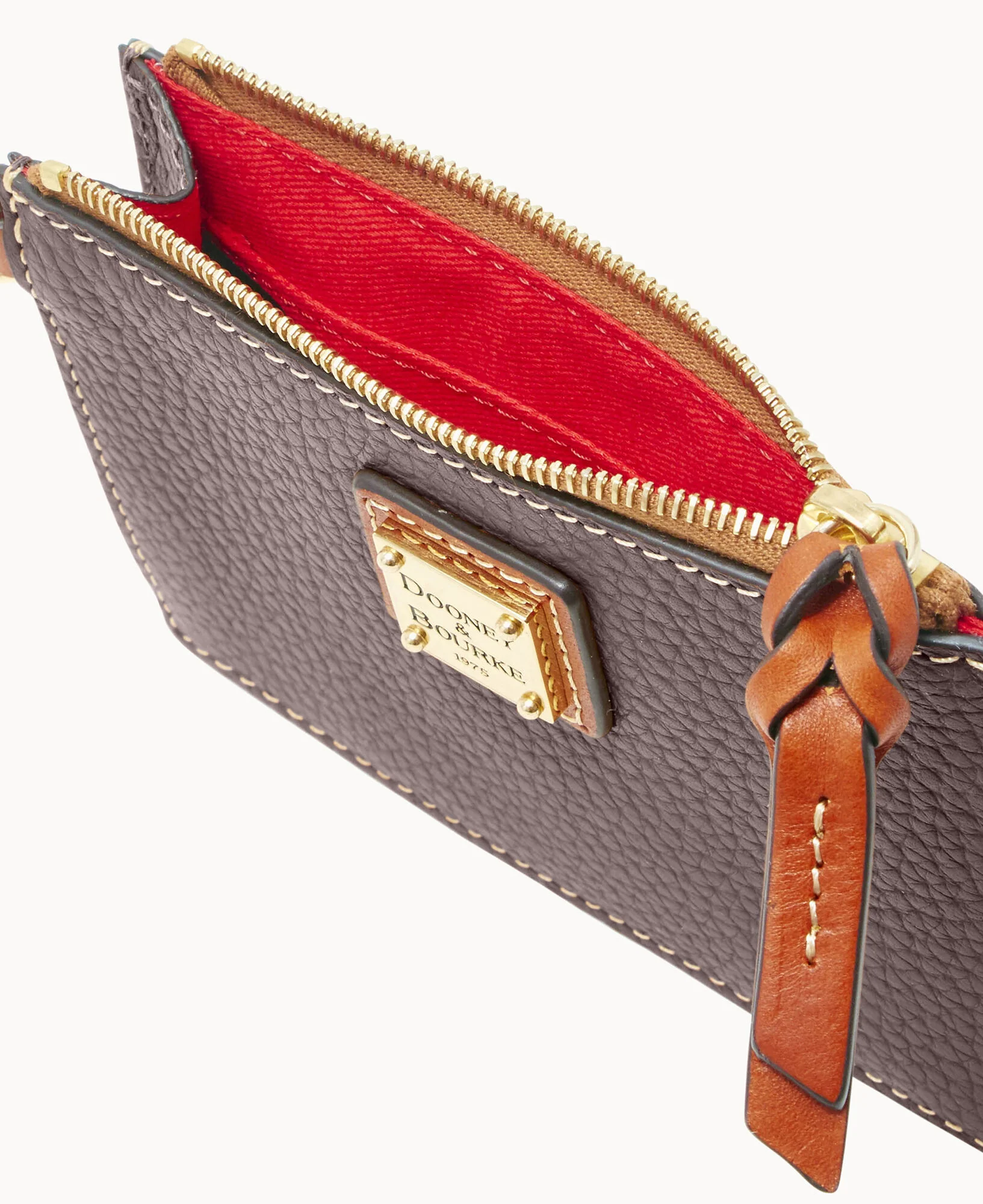 Pebble Grain Zip Top Card Case Wristlet - Image 85