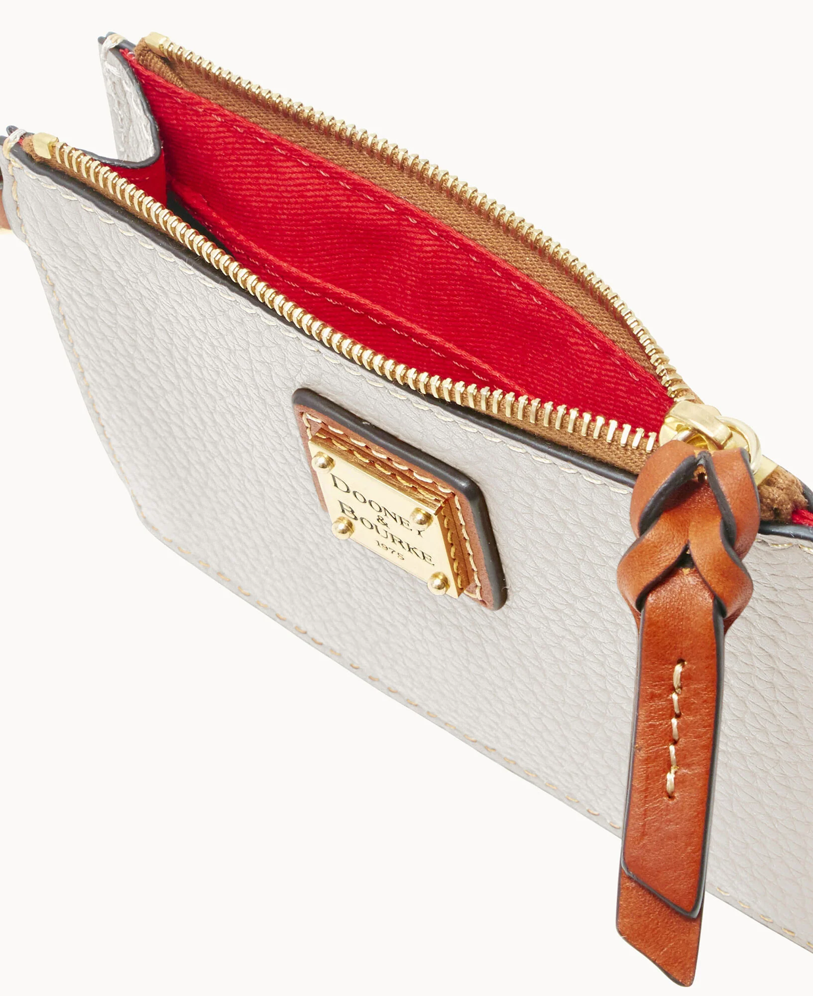 Pebble Grain Zip Top Card Case Wristlet - Image 96