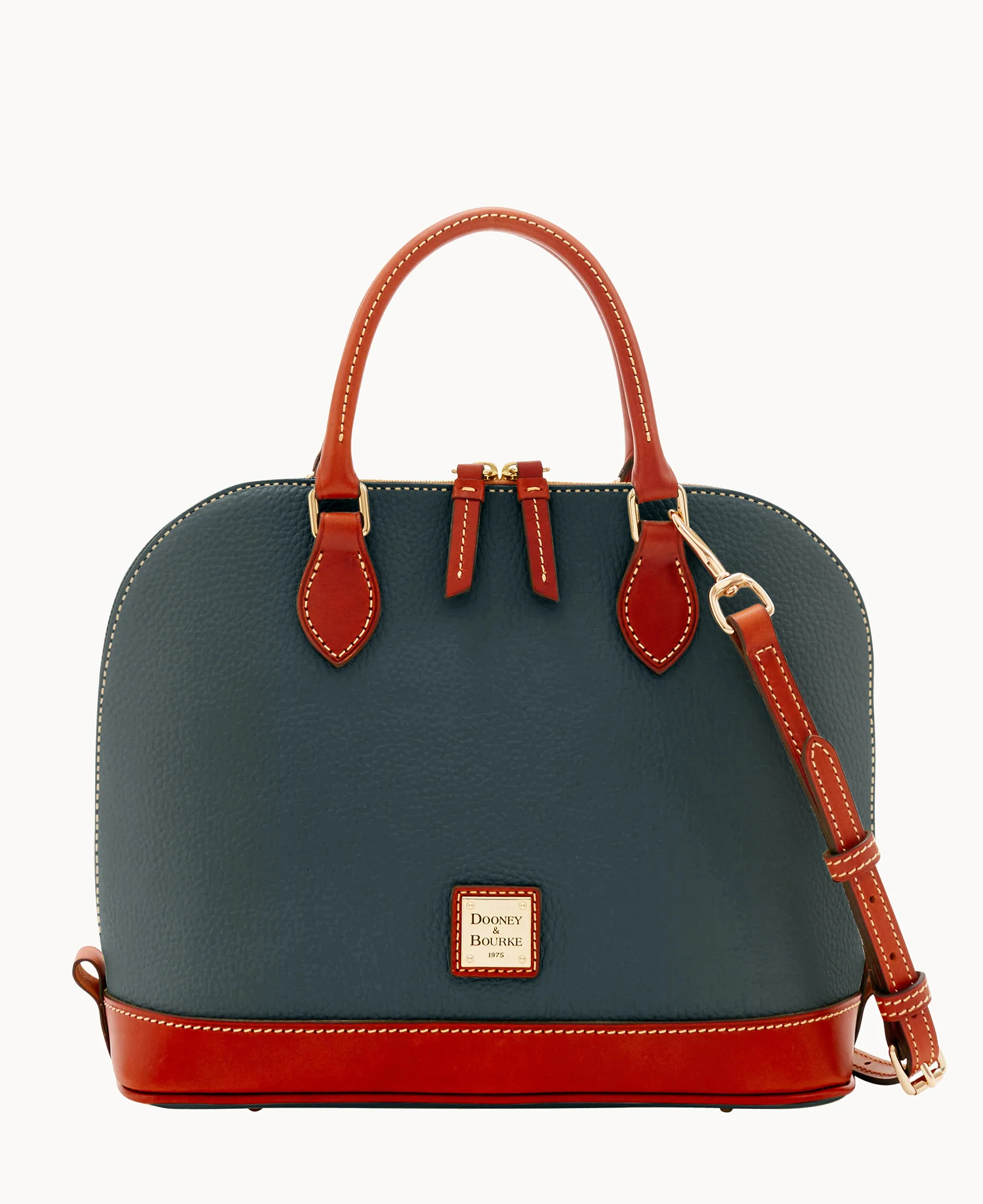 Pebble Grain Zip Zip Satchel - Image 100