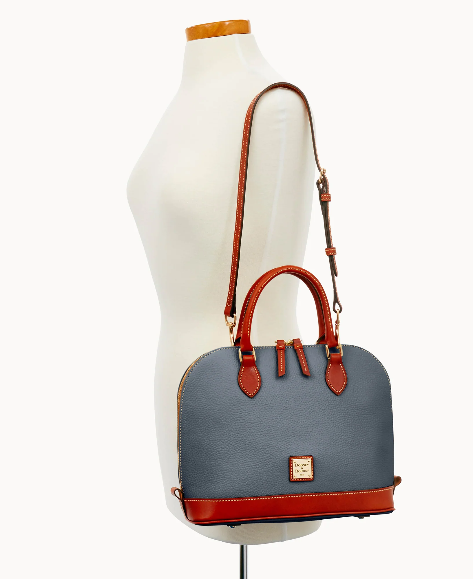 Pebble Grain Zip Zip Satchel - Image 109