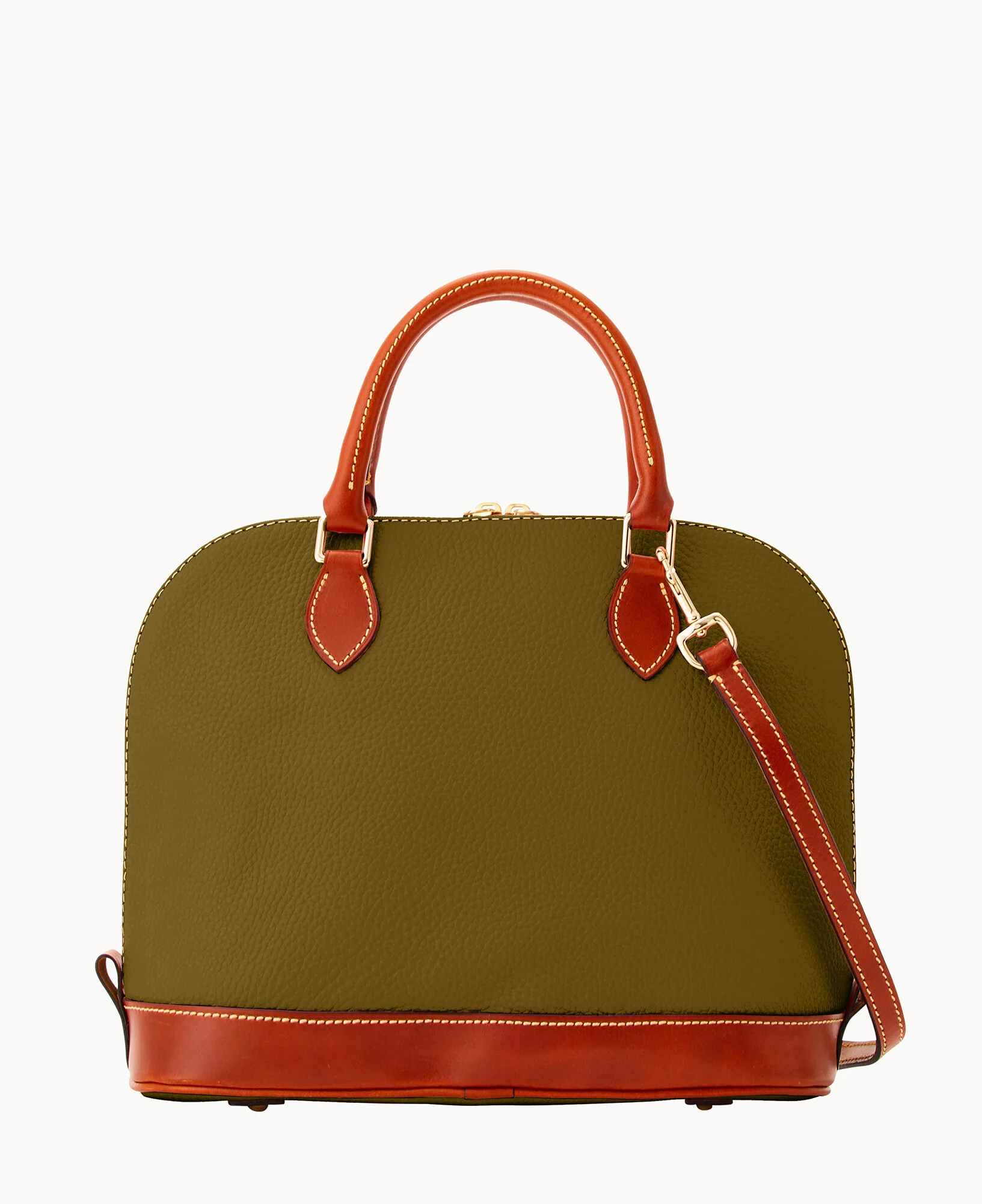 Pebble Grain Zip Zip Satchel - Image 113