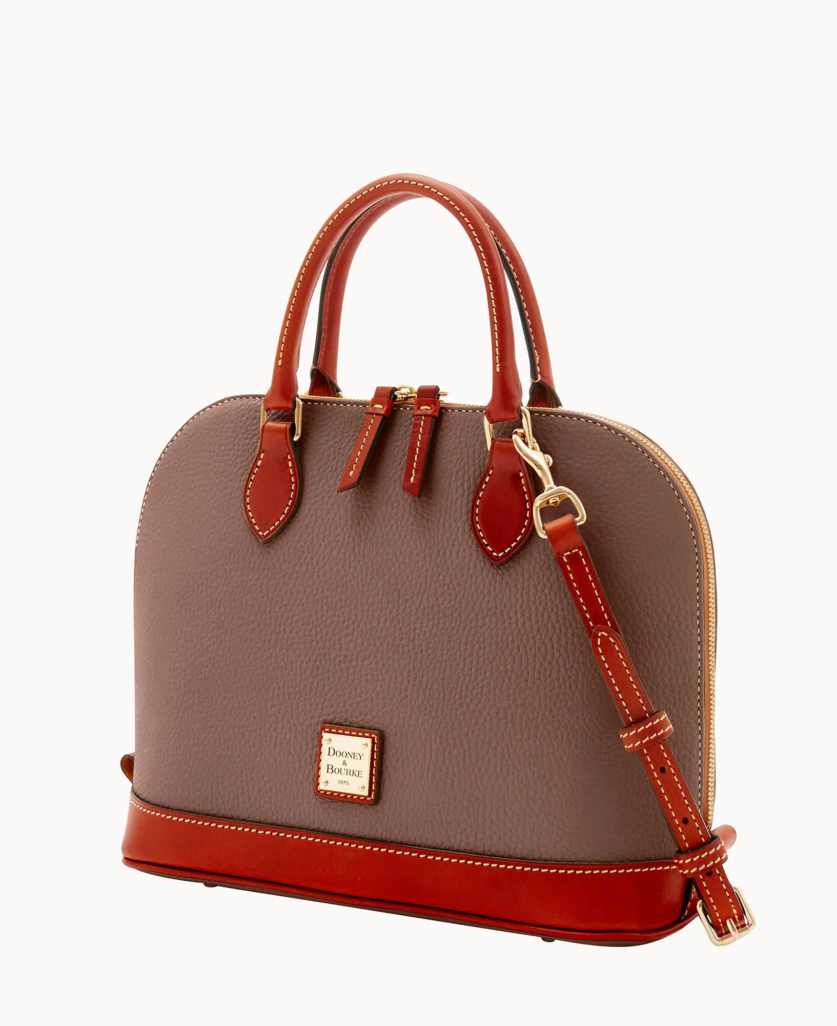Pebble Grain Zip Zip Satchel - Image 32