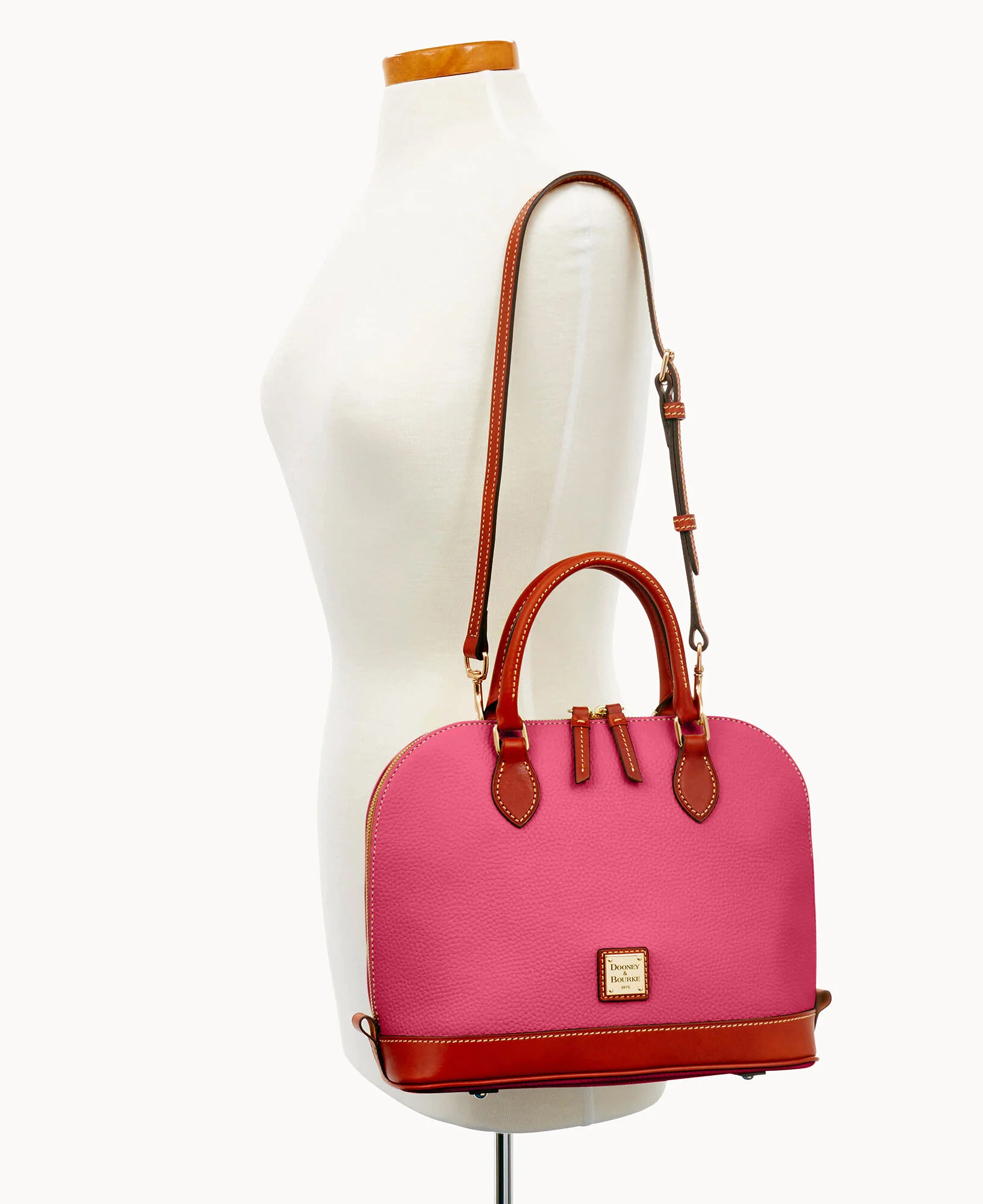 Pebble Grain Zip Zip Satchel - Image 44
