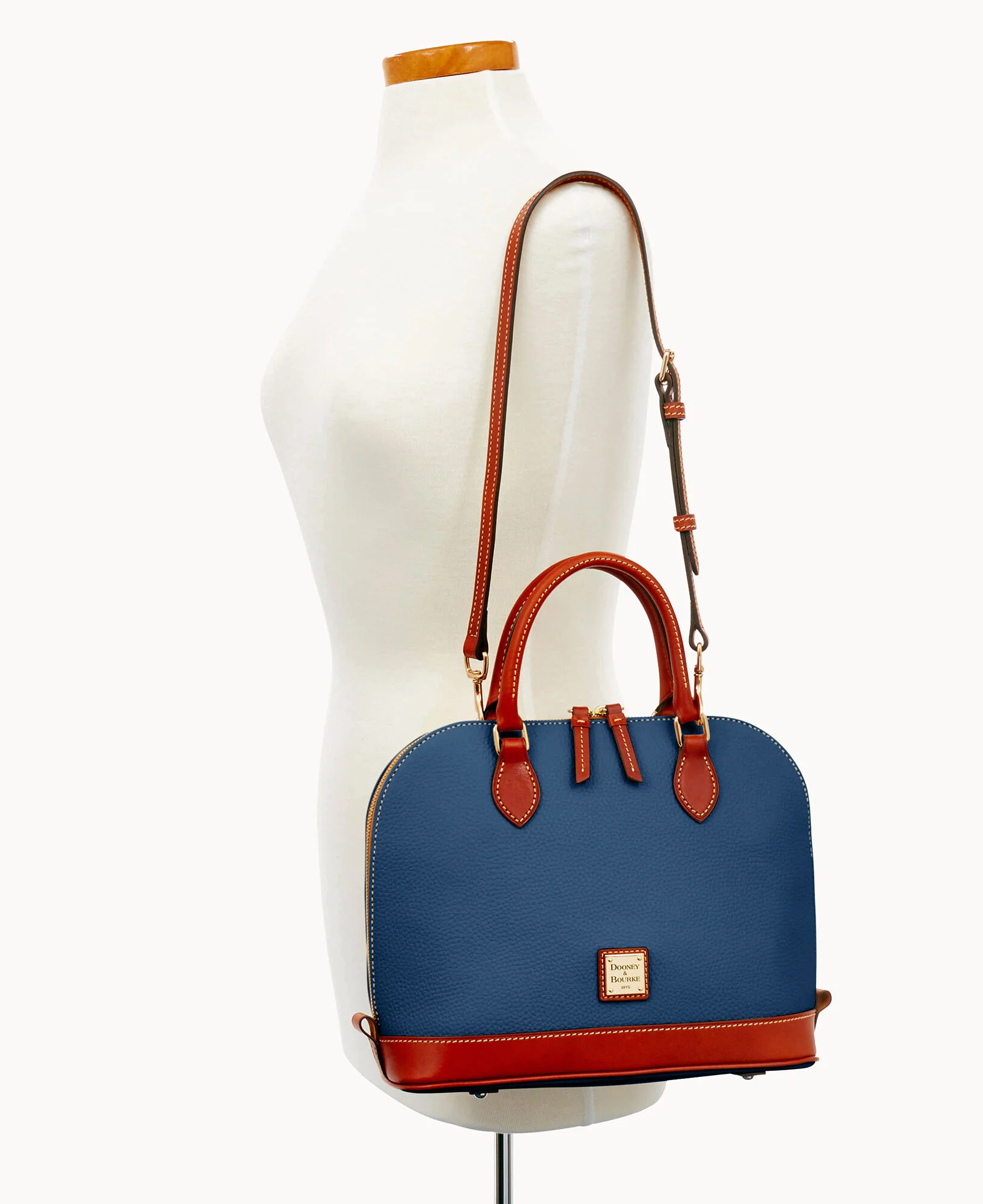 Pebble Grain Zip Zip Satchel - Image 48