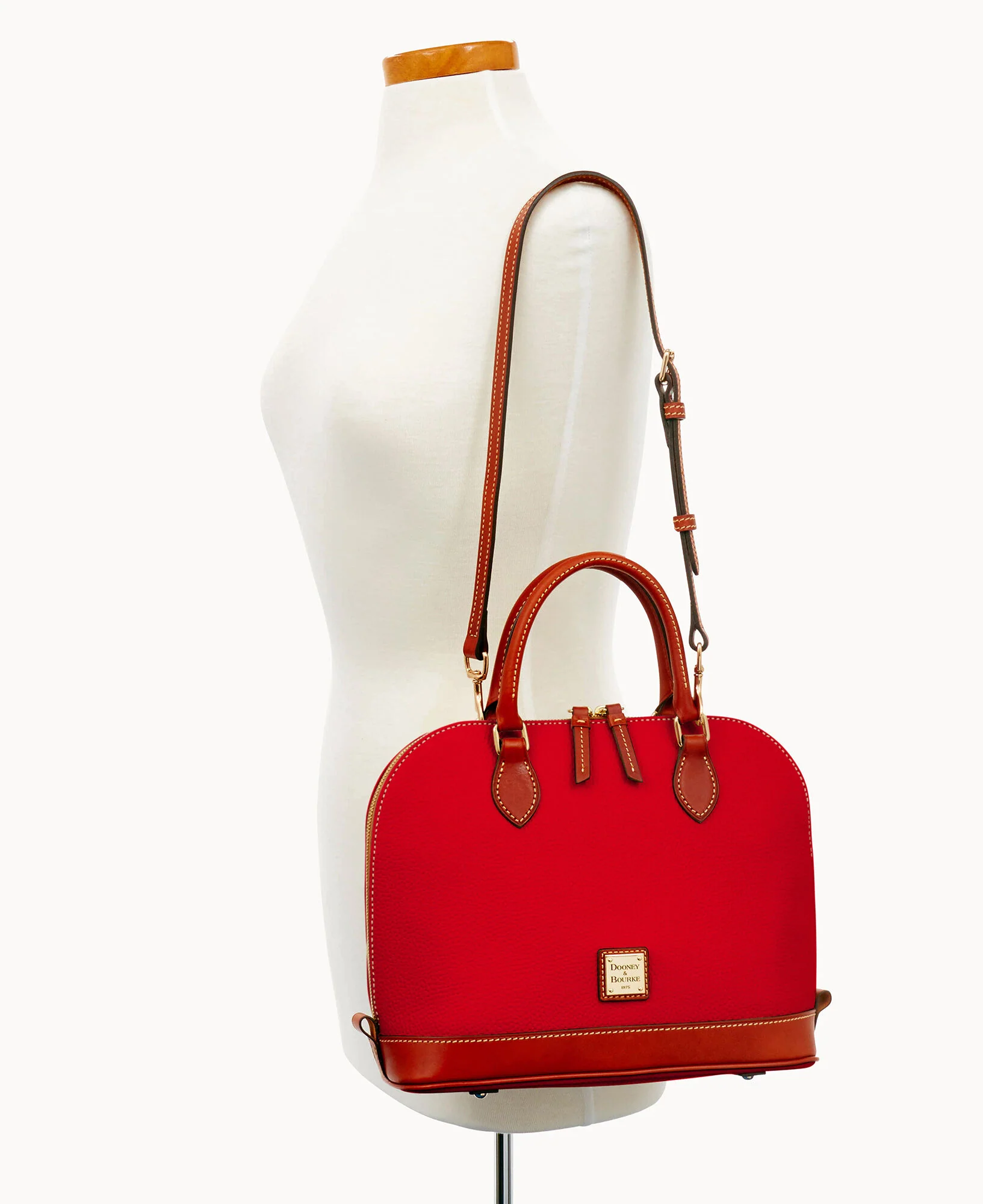 Pebble Grain Zip Zip Satchel - Image 60