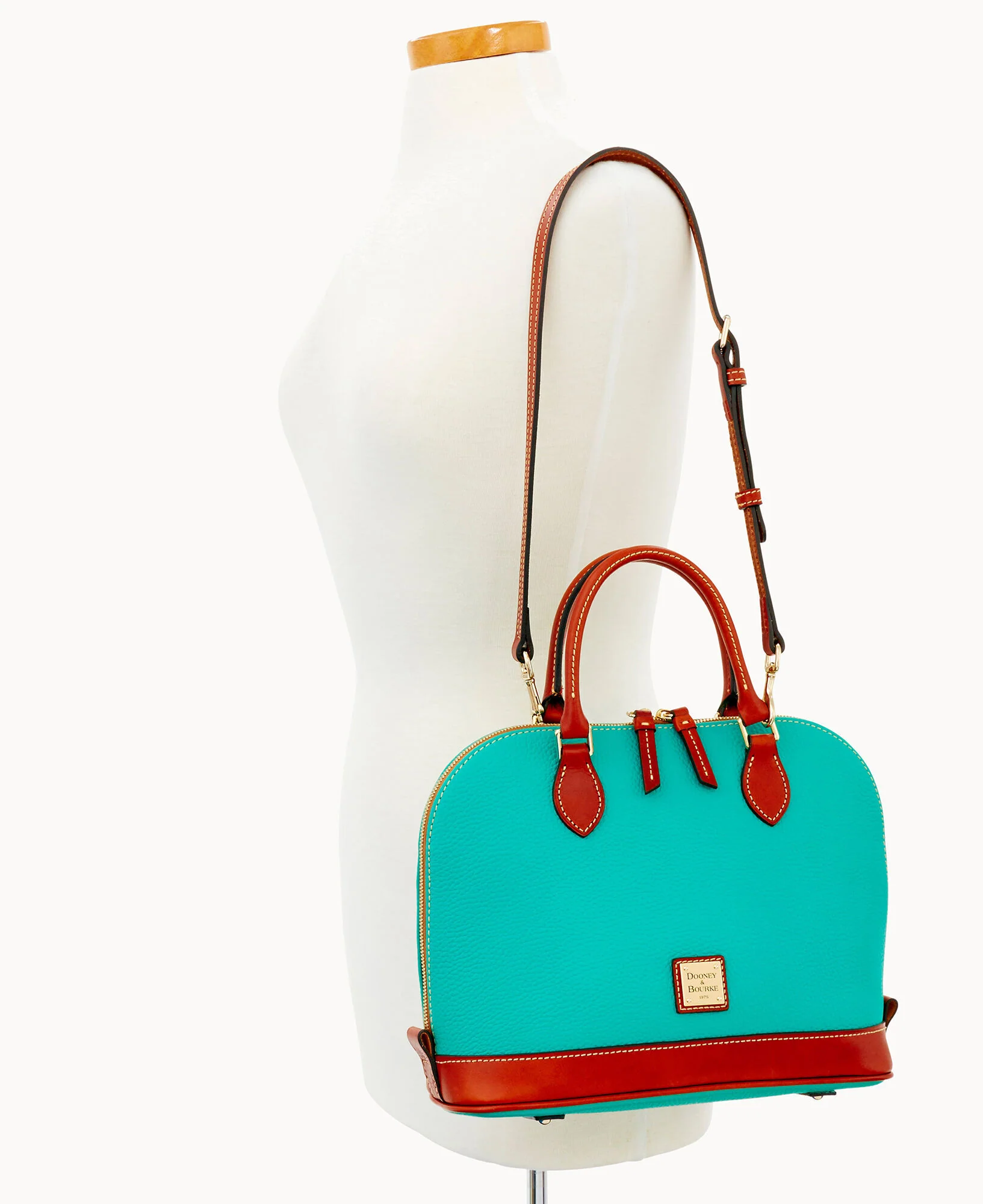 Pebble Grain Zip Zip Satchel - Image 65