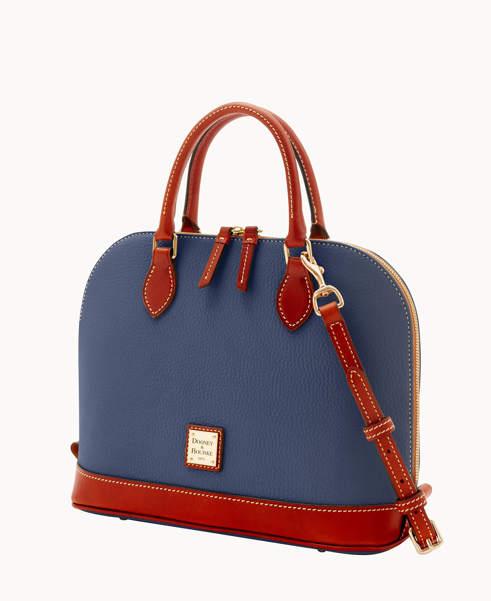 Pebble Grain Zip Zip Satchel - Image 80