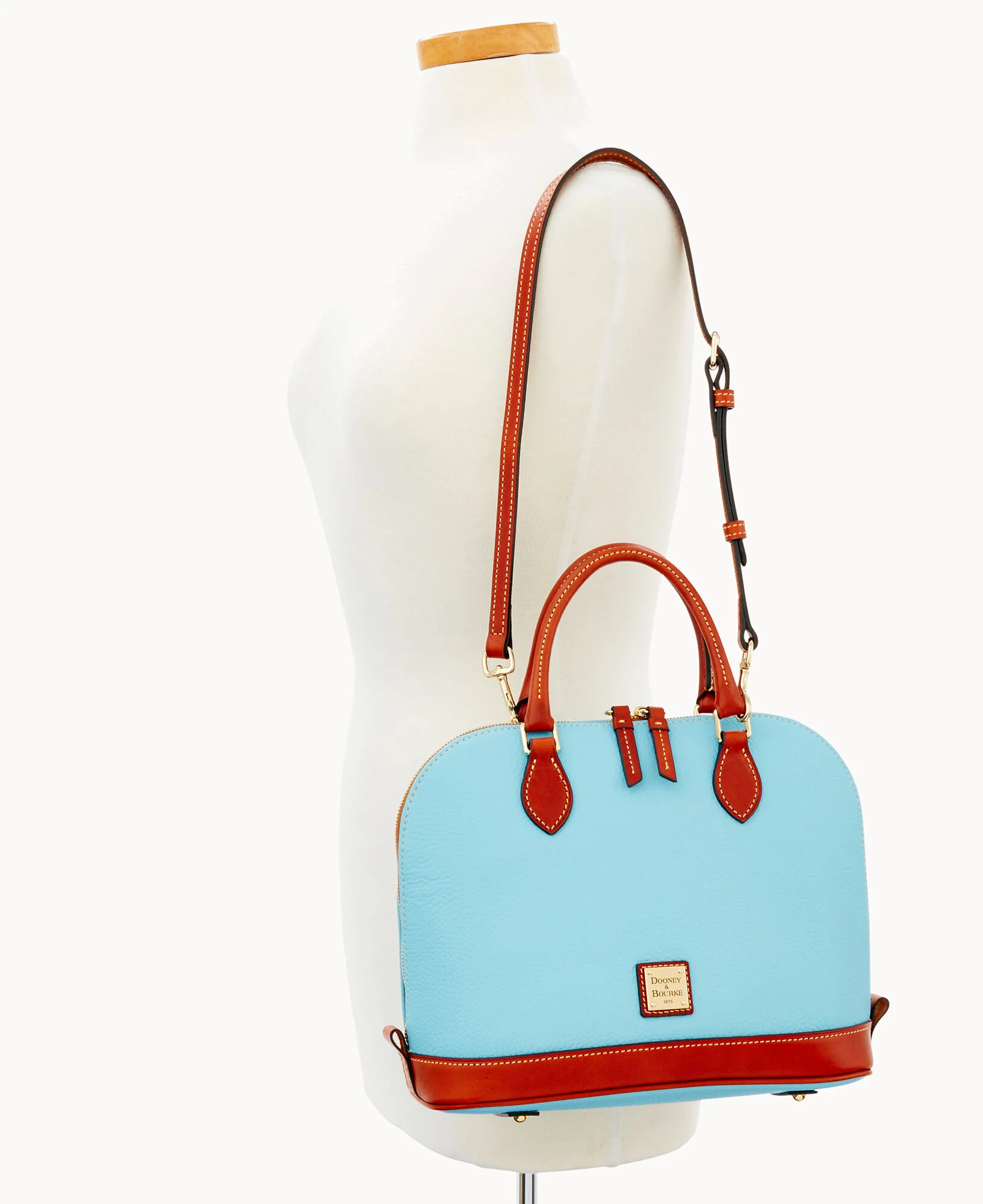 Pebble Grain Zip Zip Satchel - Image 90
