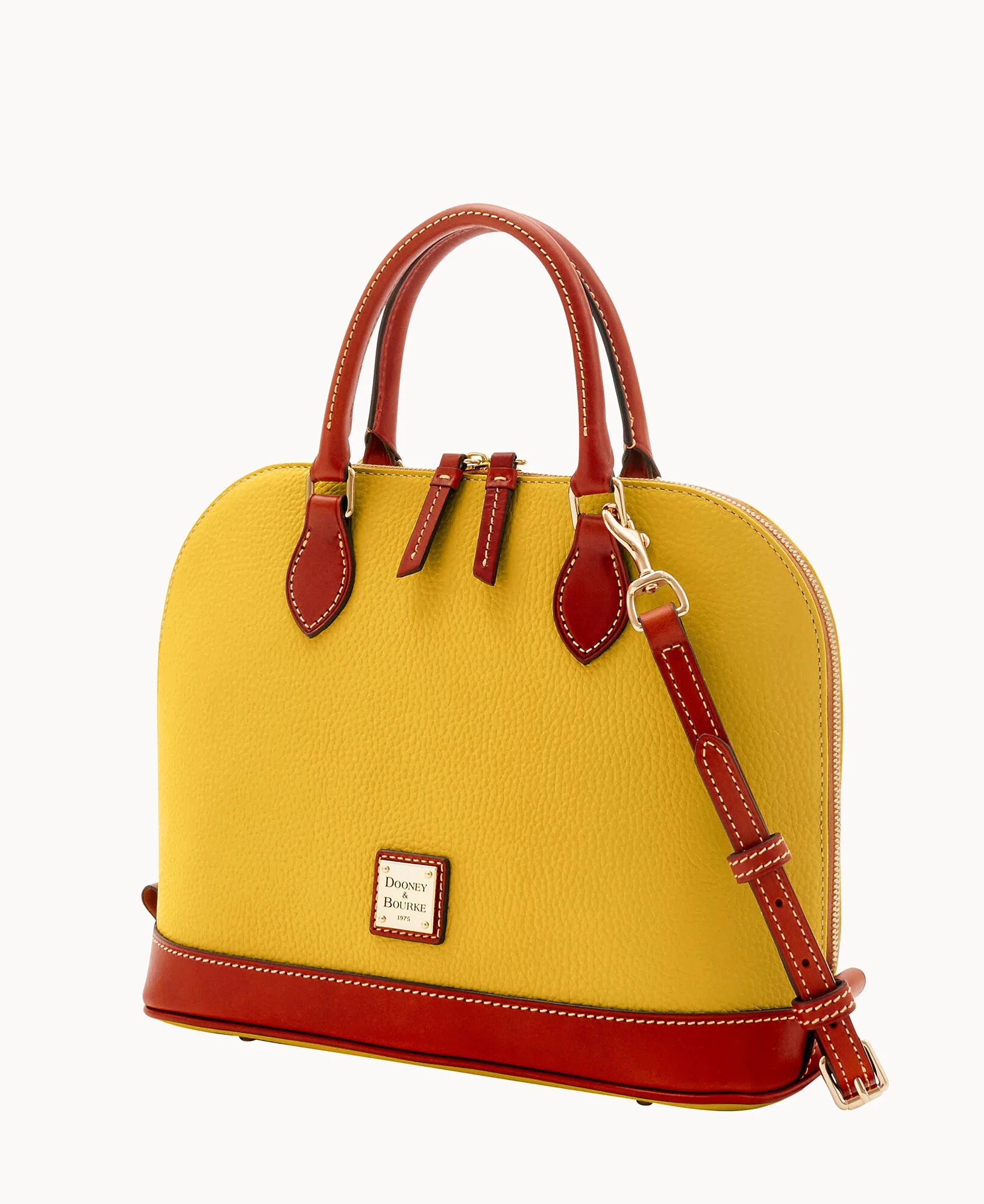 Pebble Grain Zip Zip Satchel - Image 92