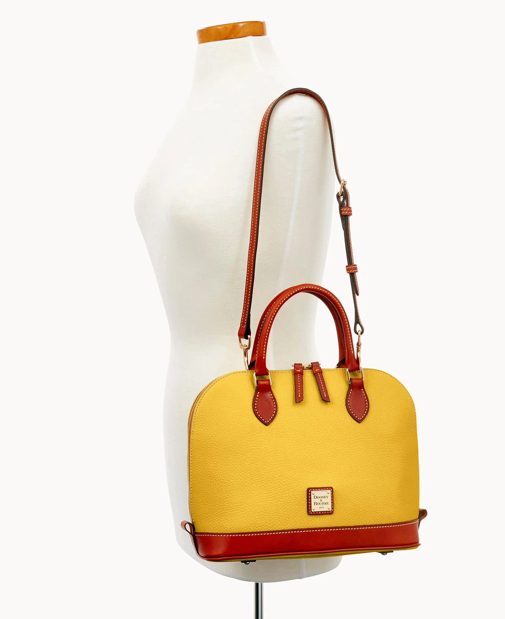 Pebble Grain Zip Zip Satchel - Image 95