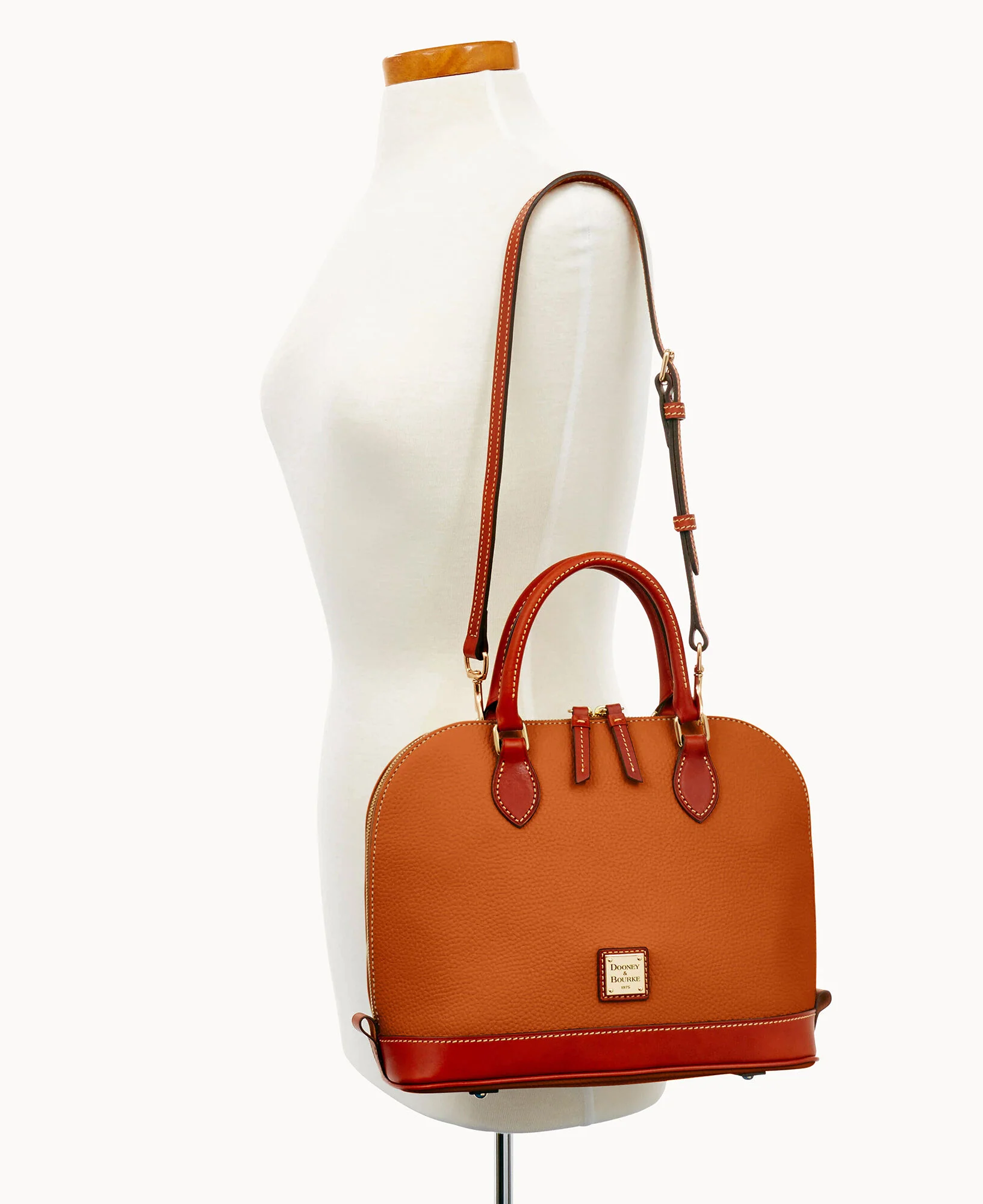Pebble Grain Zip Zip Satchel - Image 99