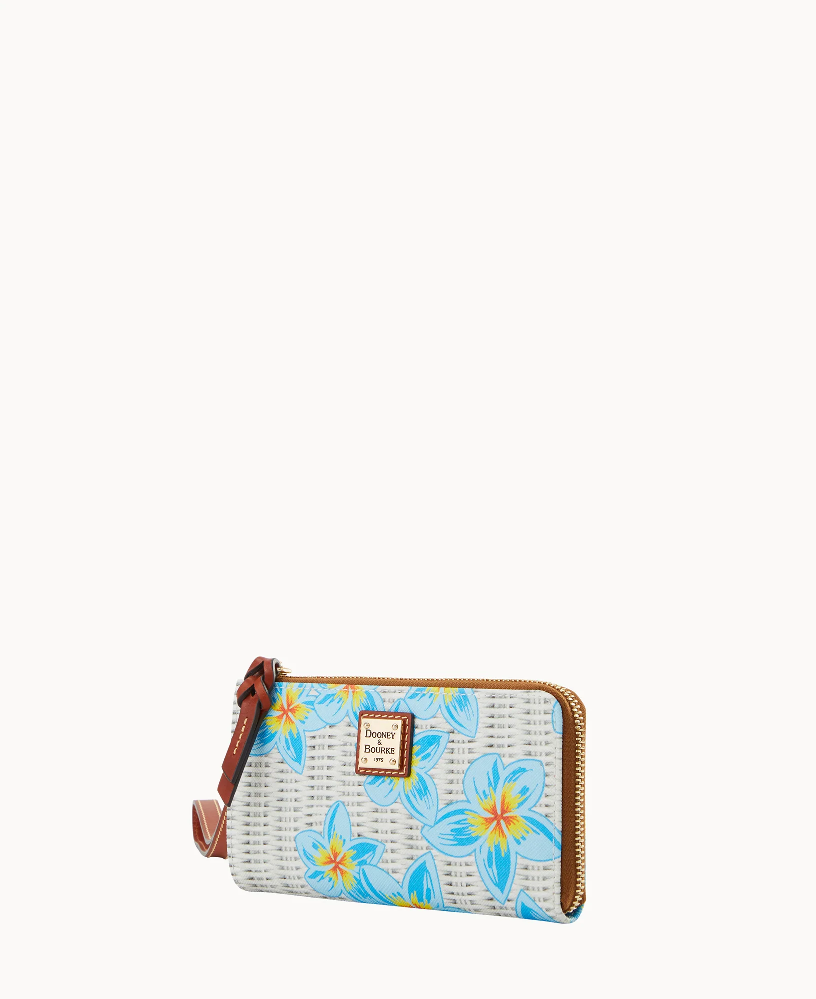 Plumeria Folded Zip Wristlet - Image 6