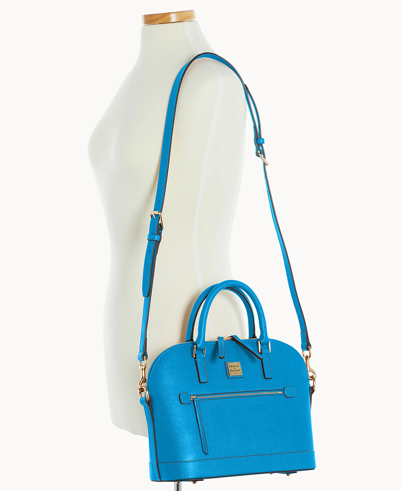 Saffiano Domed Zip Satchel - Image 77