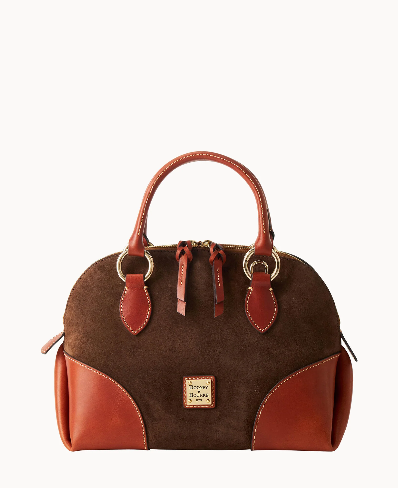 Suede Domed Satchel - Image 5