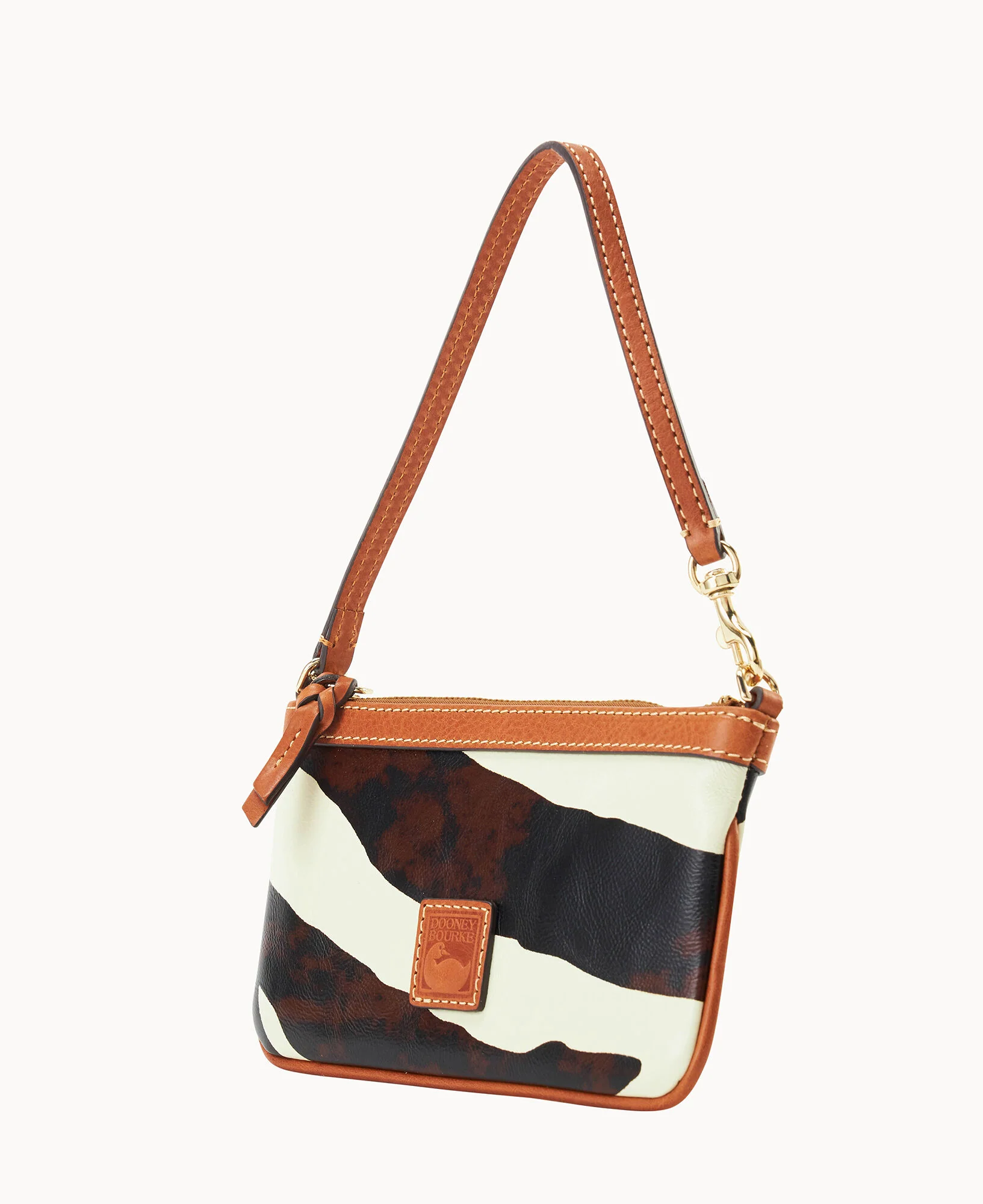 Zebra Leather Large Slim Wristlet - Image 2