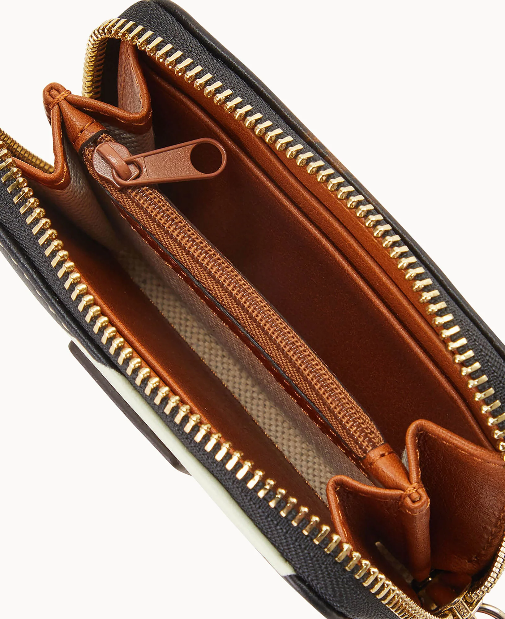 Zebra Leather Large Zip Around Credit Card Case - Image 3
