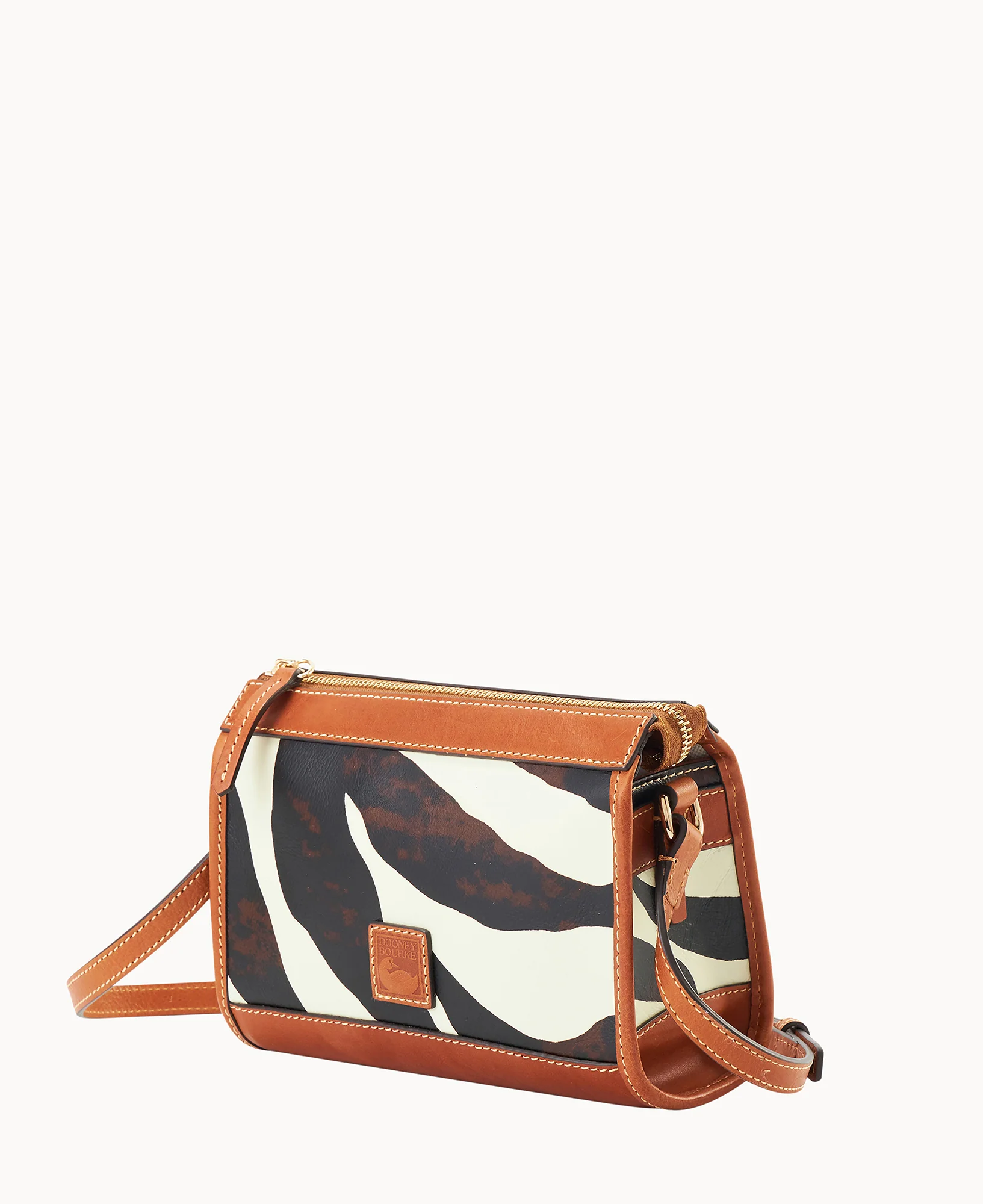 Zebra Leather Zip Crossbody - Image 2
